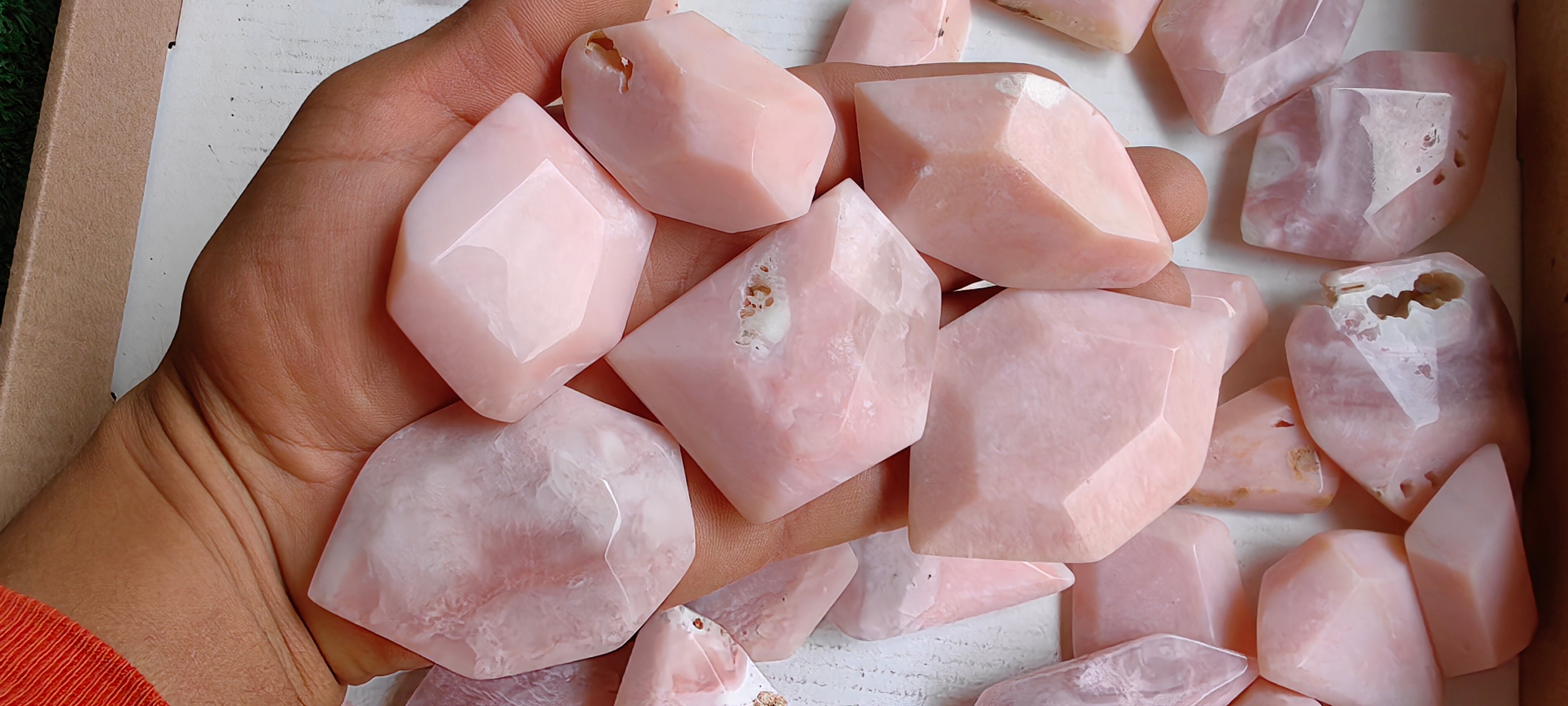Lot 46 pcs Pink Opal Free Form Faceted