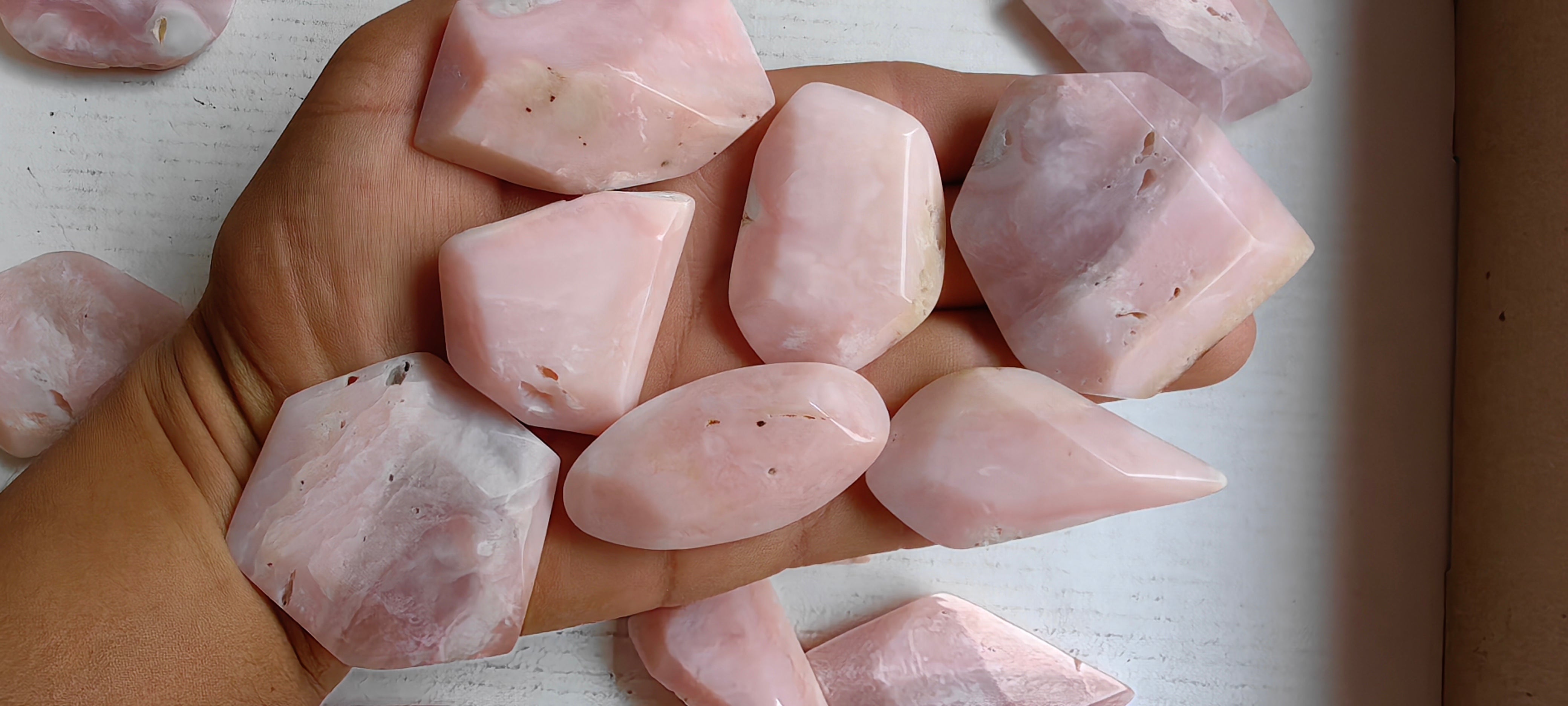 Lot 46 pcs Pink Opal Free Form Faceted
