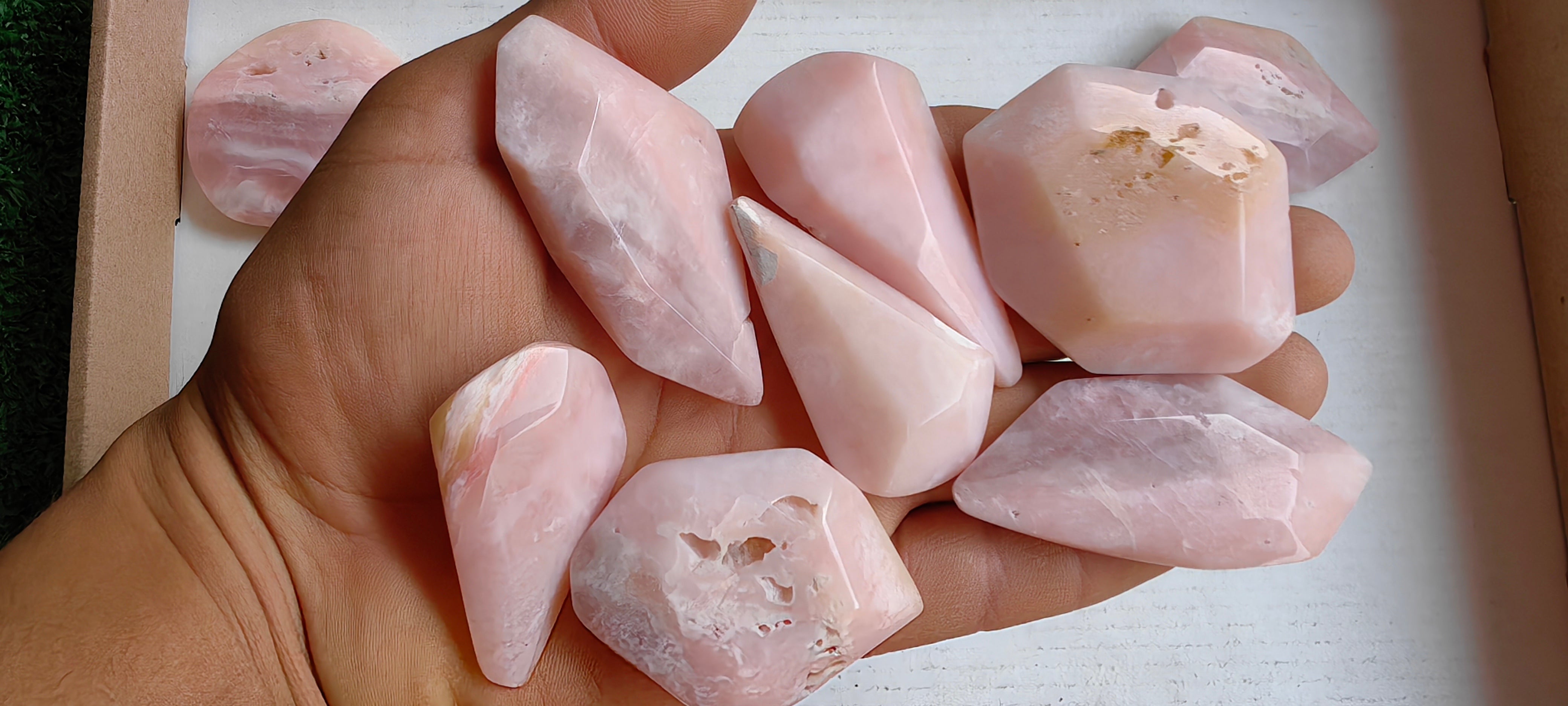 Lot 46 pcs Pink Opal Free Form Faceted