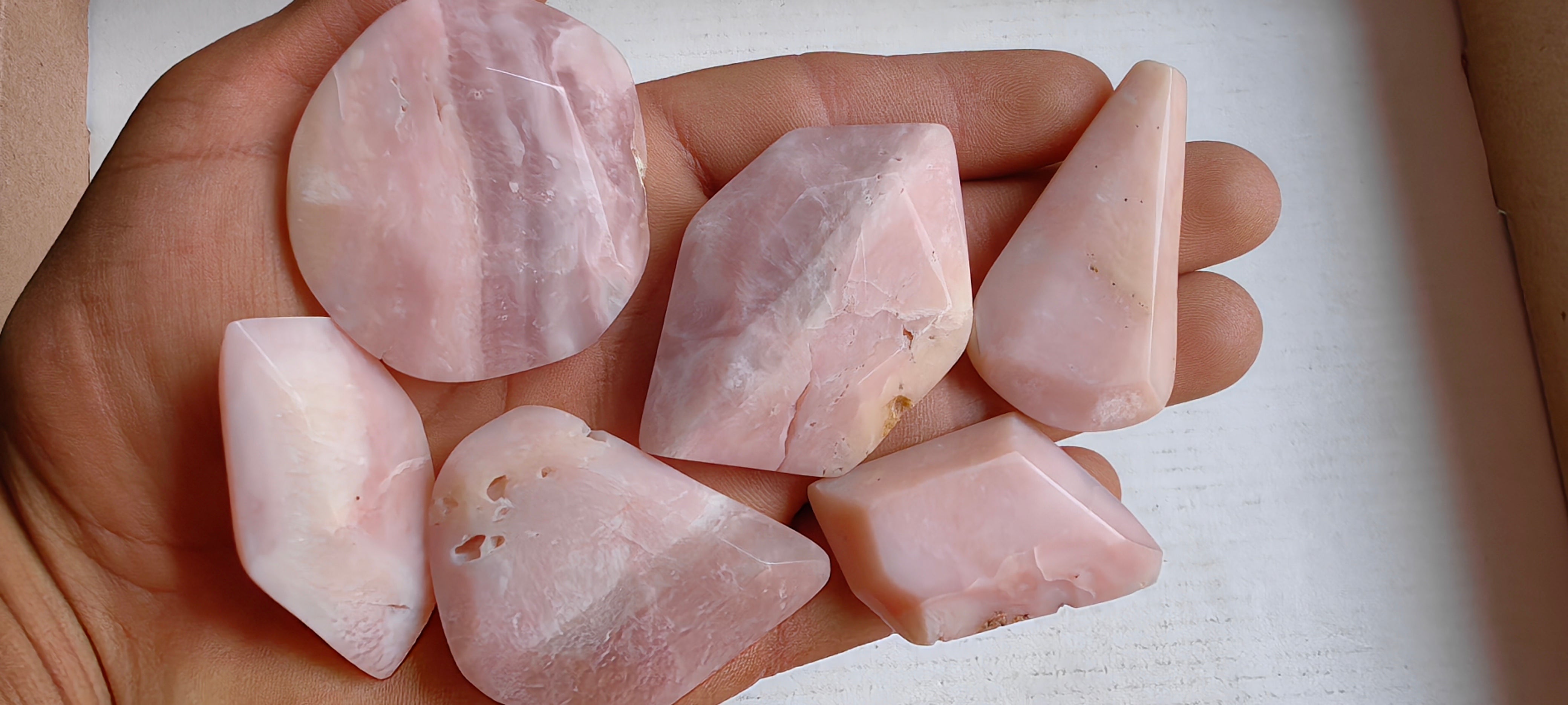 Lot 46 pcs Pink Opal Free Form Faceted