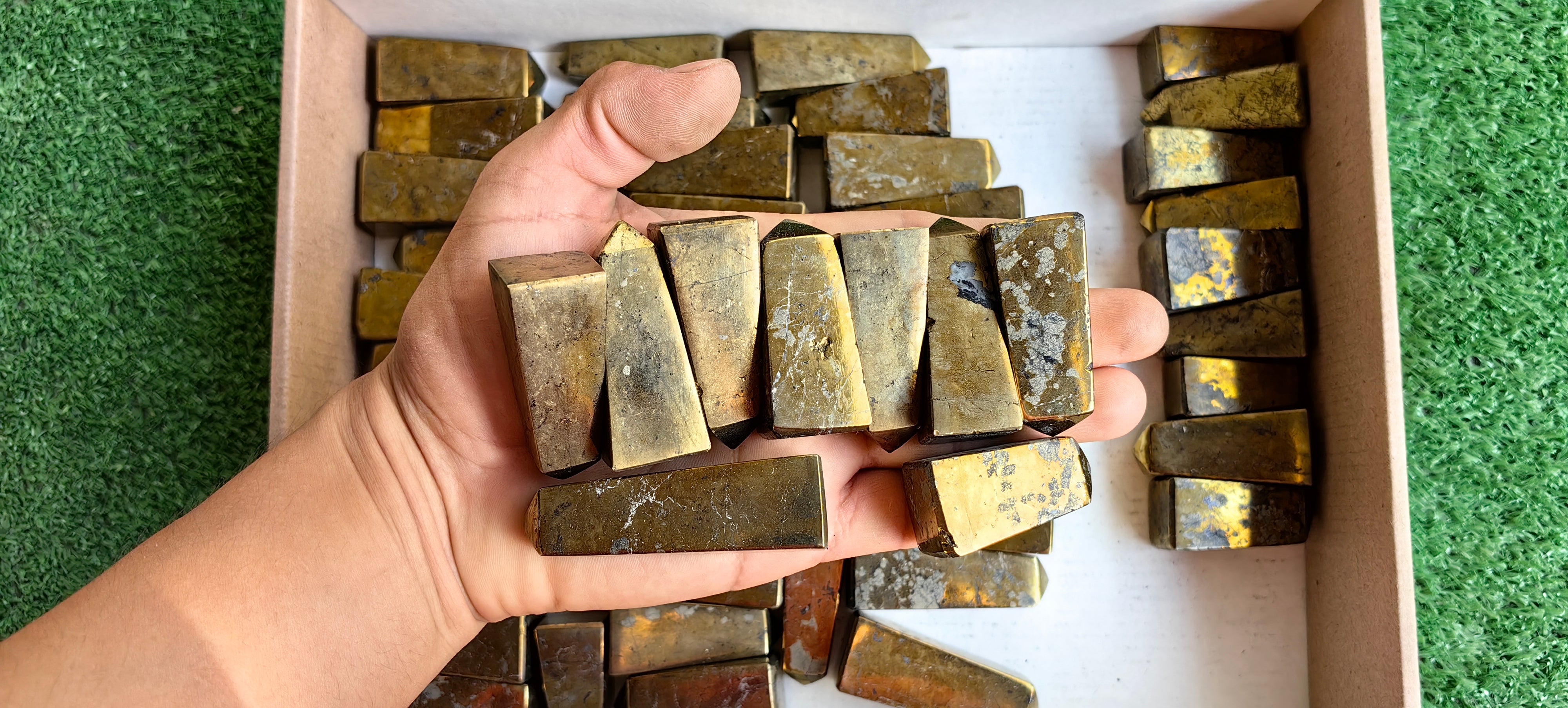 Lot 57 pcs Chalcopyrite tower