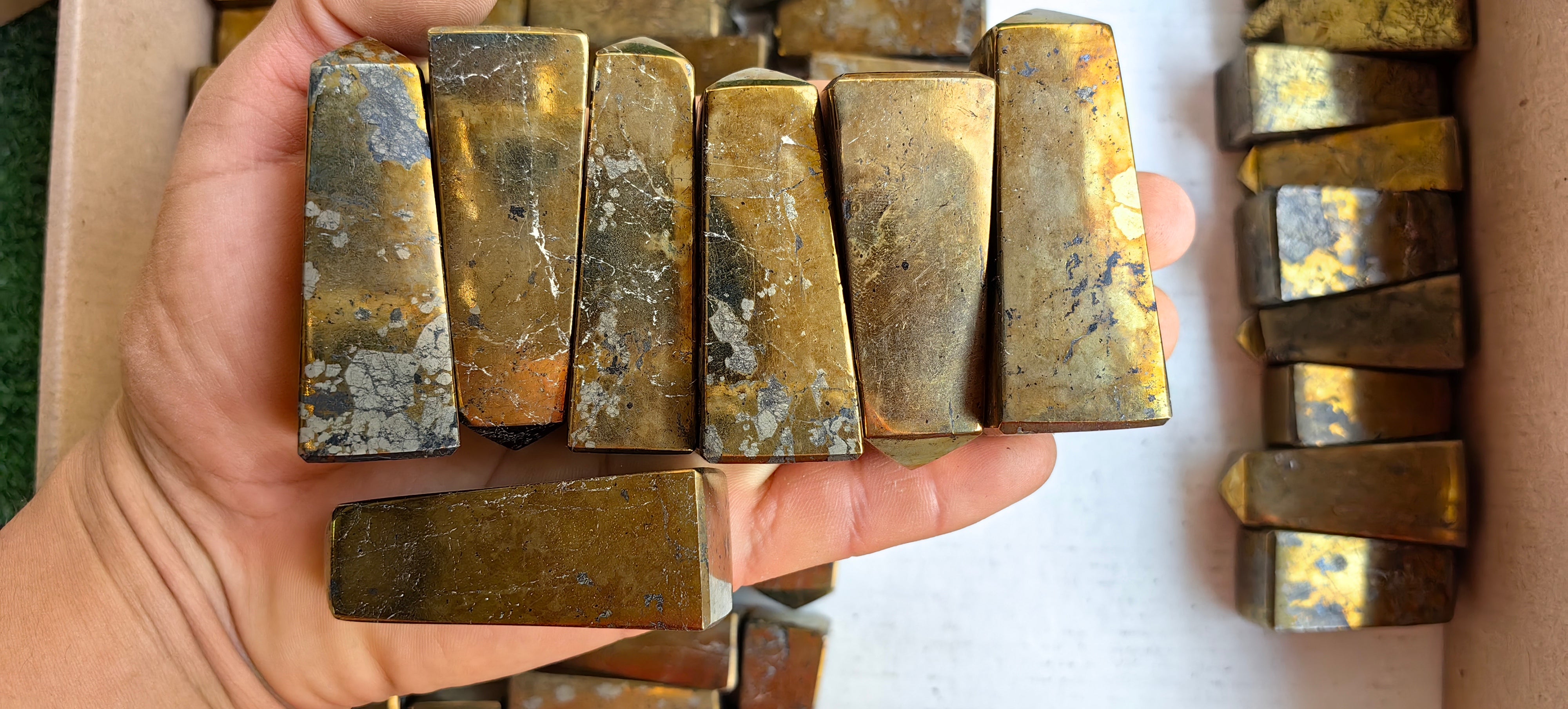 Lot 57 pcs Chalcopyrite tower