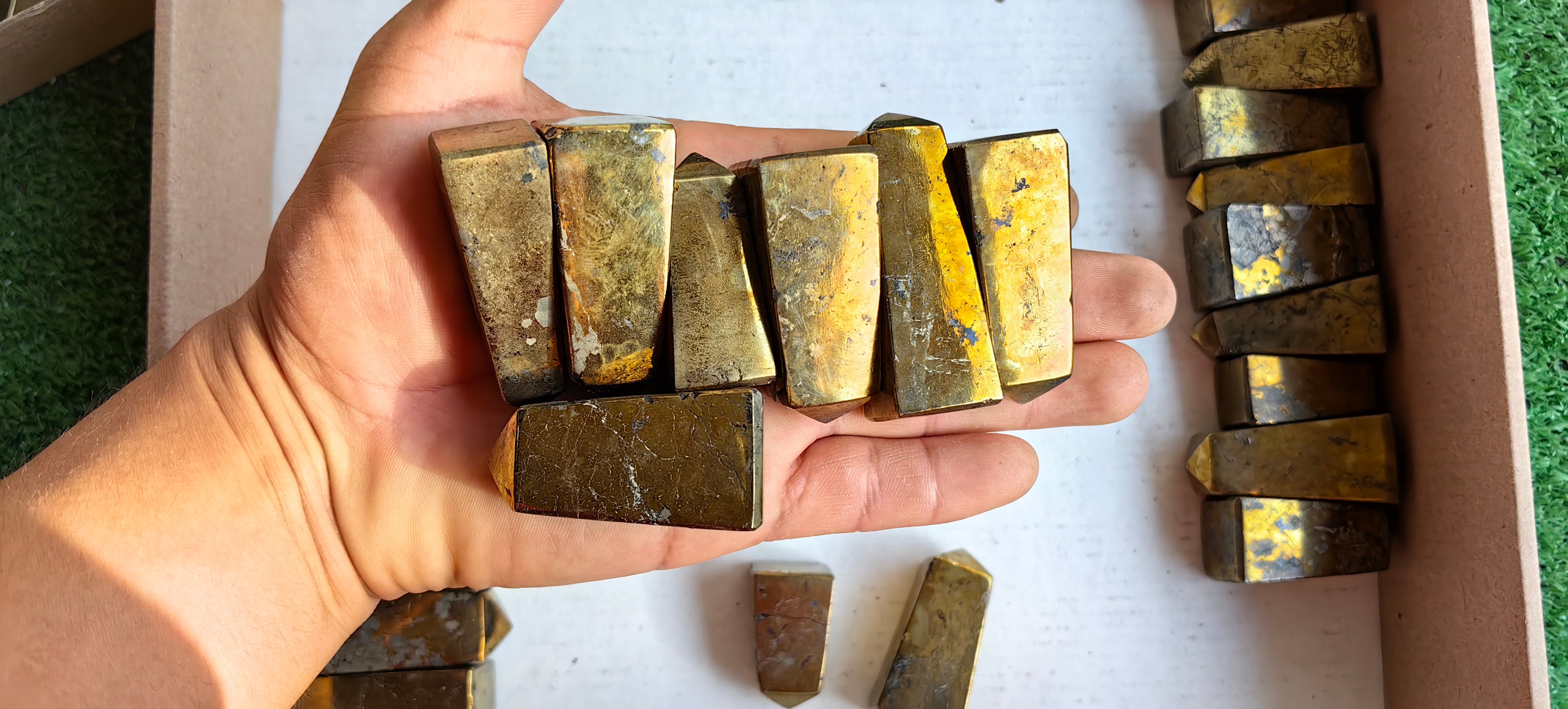 Lot 57 pcs Chalcopyrite tower