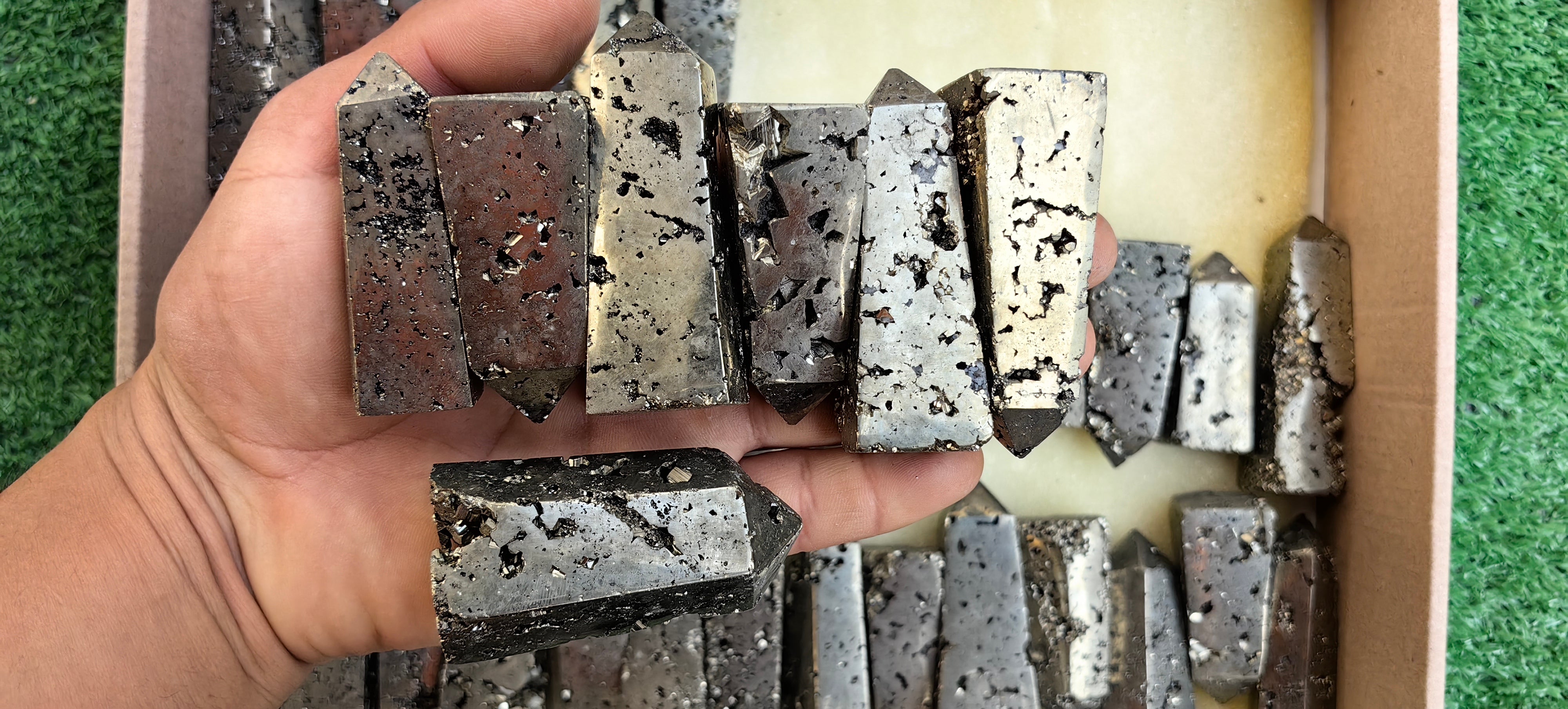 Lot 41 pcs Pyrite tower