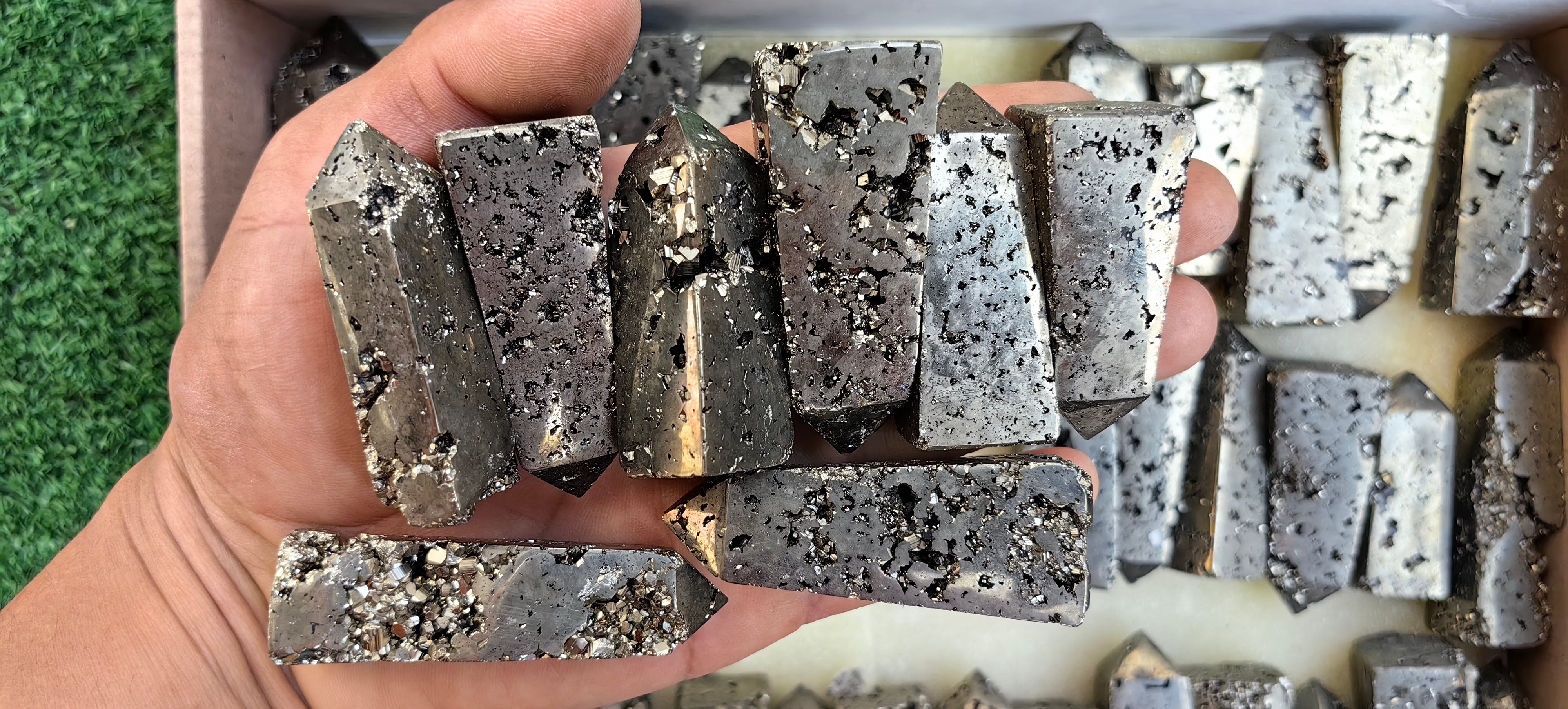 Lot 41 pcs Pyrite tower