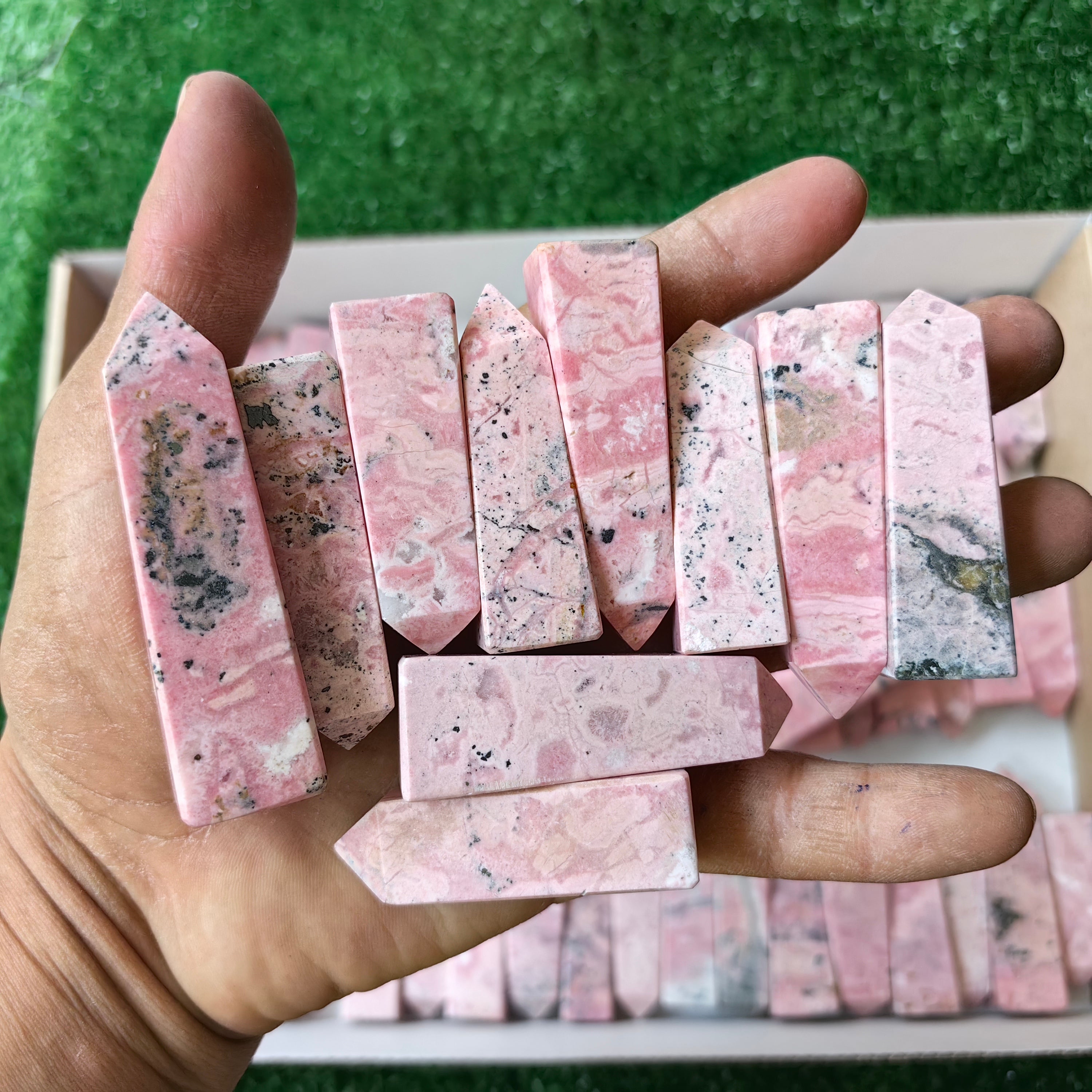 Lot 56 pcs Rhodonite Tower*