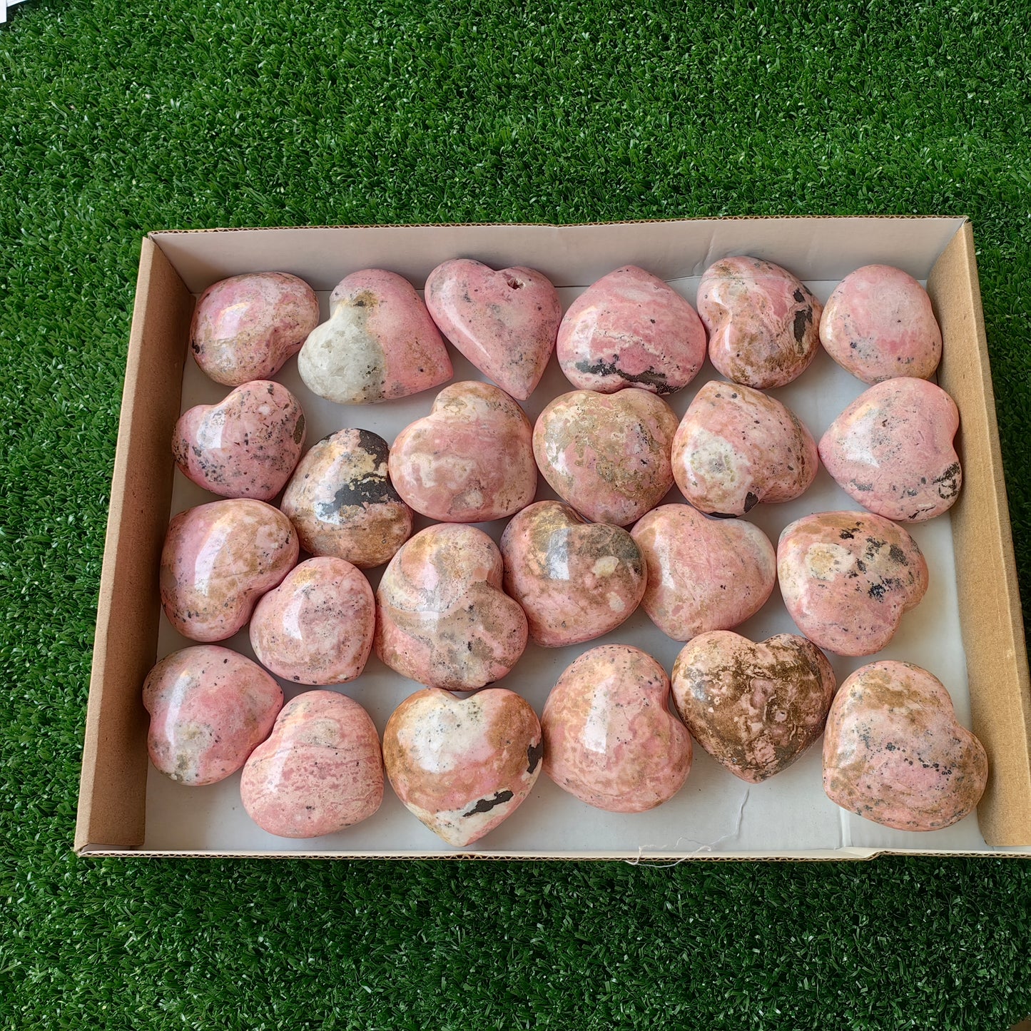 Lot 24 pcs Rhodonite Heart*