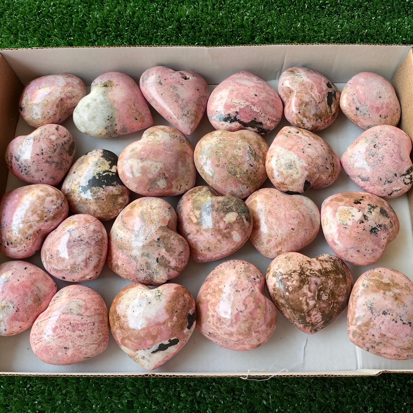 Lot 24 pcs Rhodonite Heart*