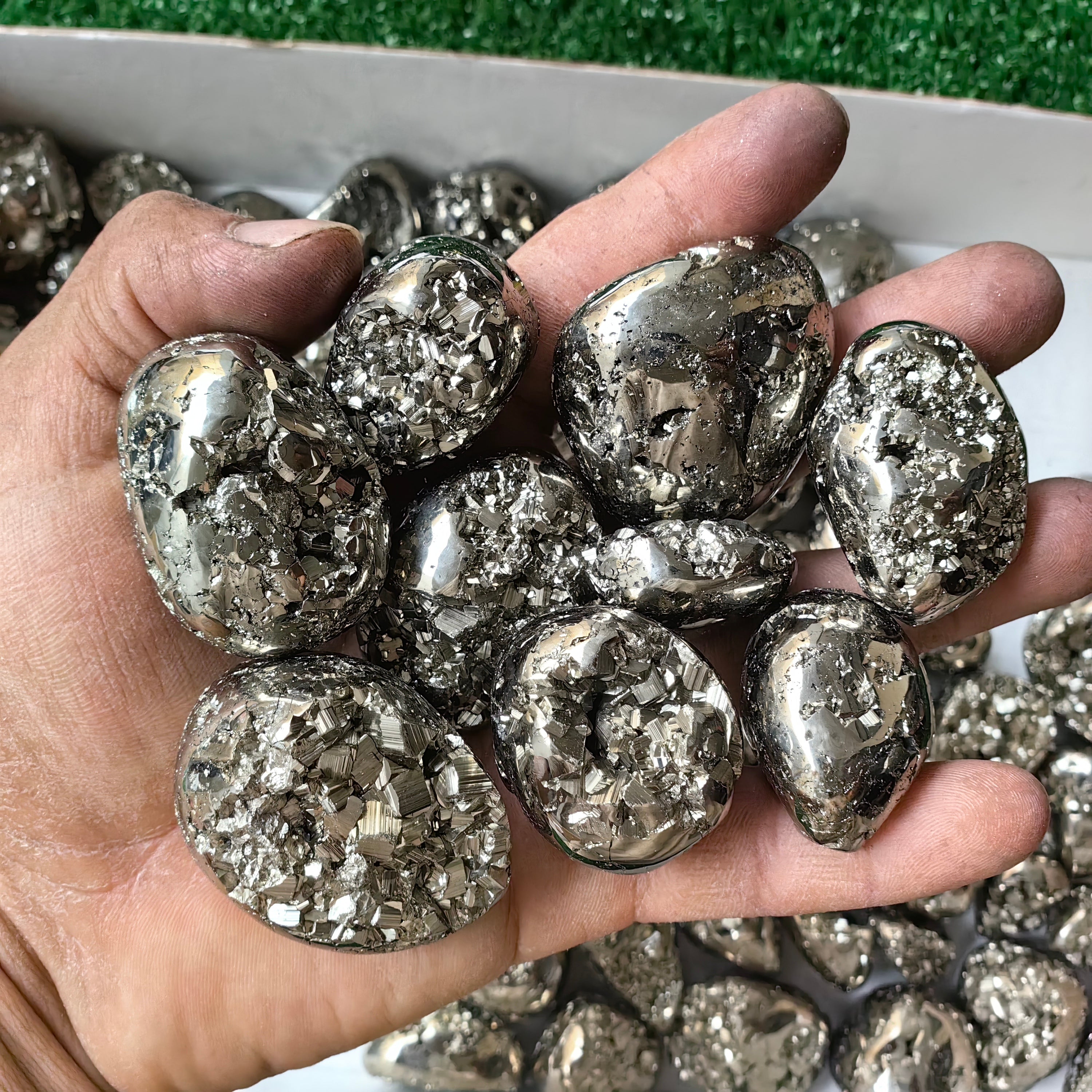 Lot 75 pcs Pyrite Tumbled*
