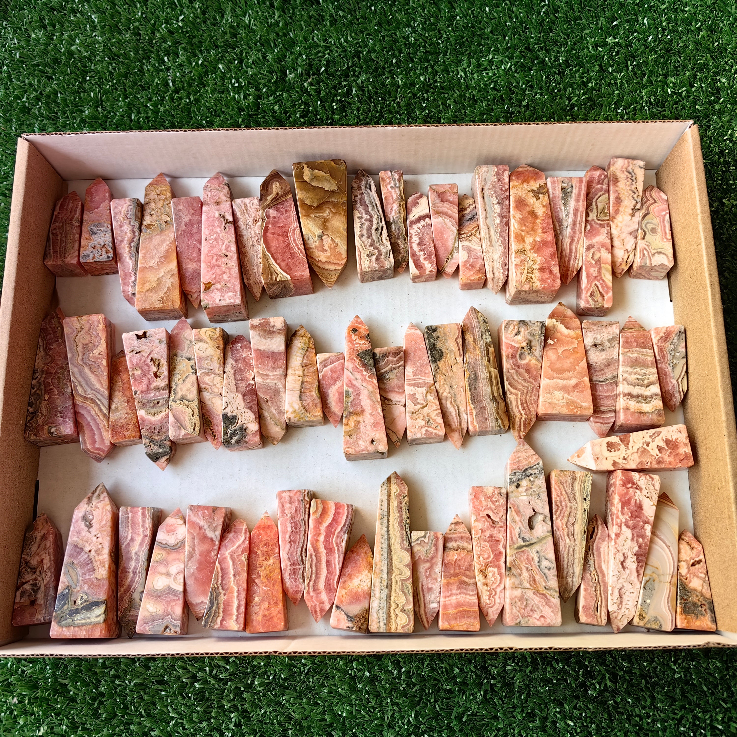 Lot 61 pcs Rhodochrosite Tower