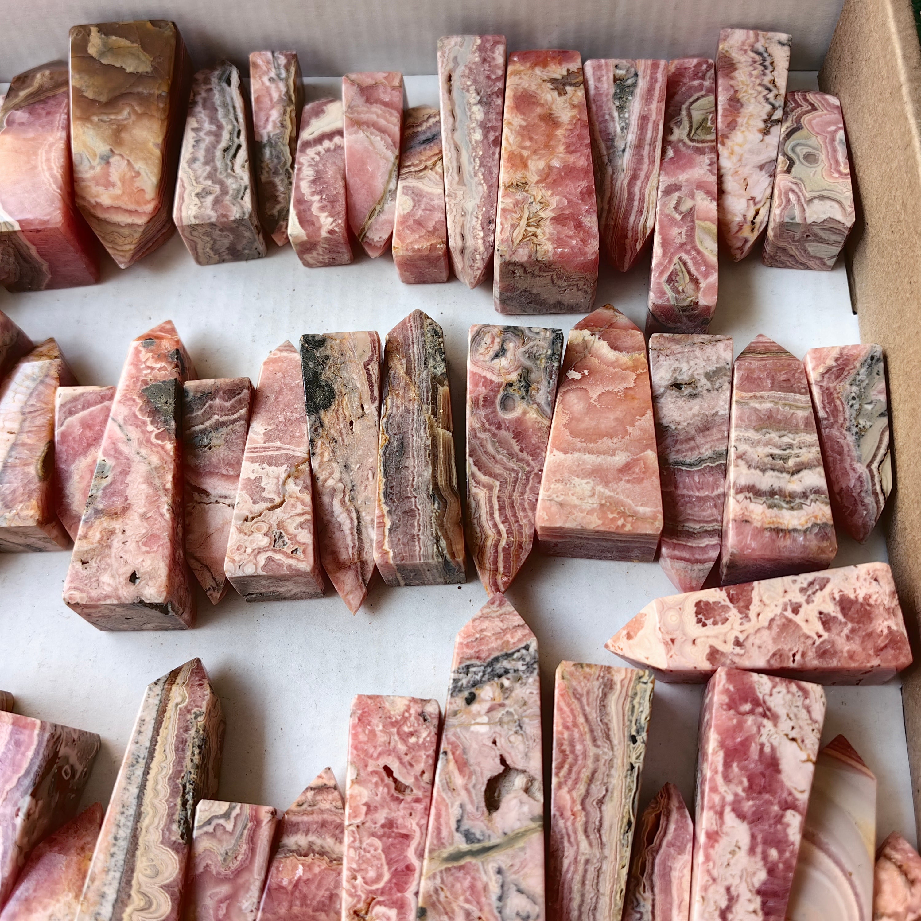 Lot 61 pcs Rhodochrosite Tower
