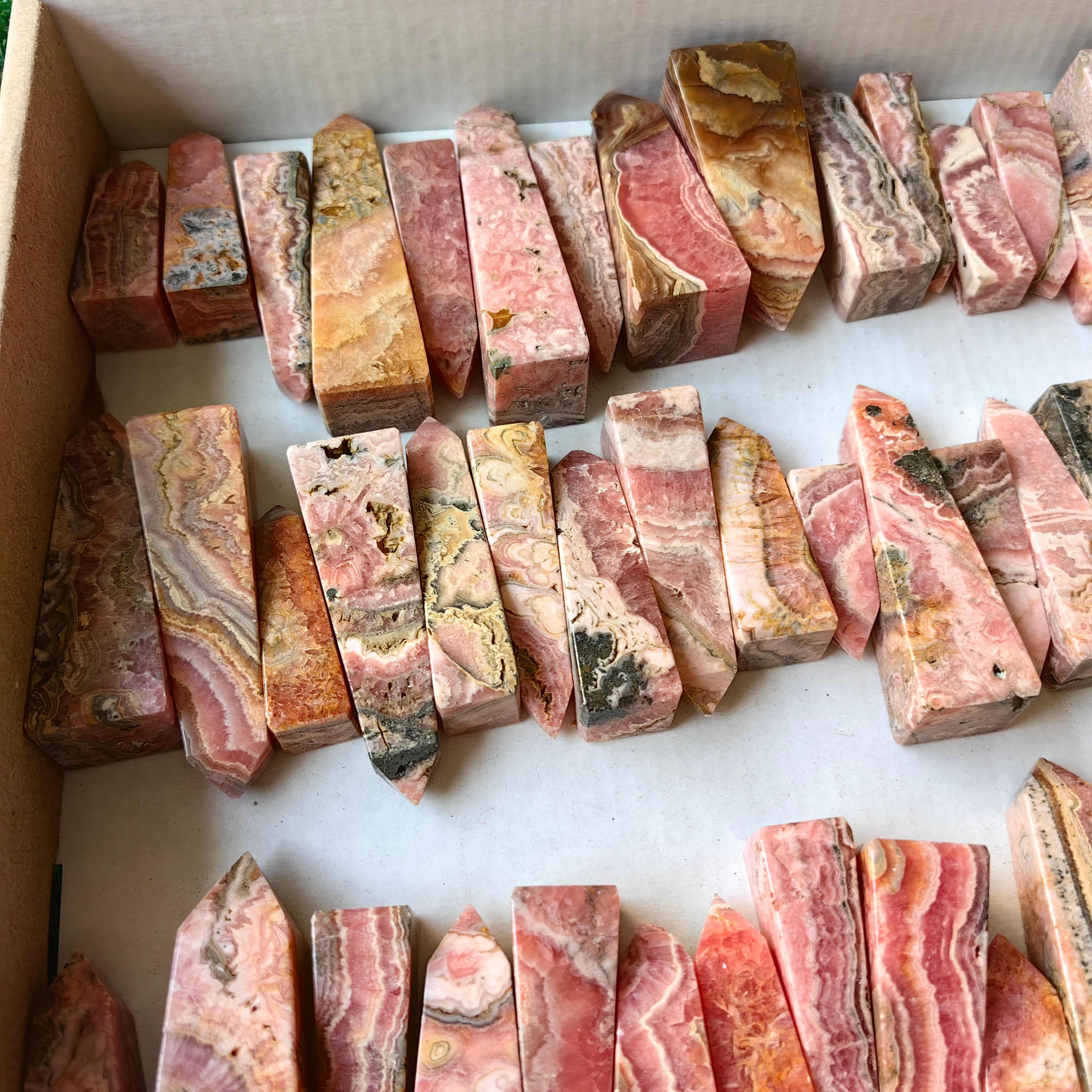 Lot 61 pcs Rhodochrosite Tower
