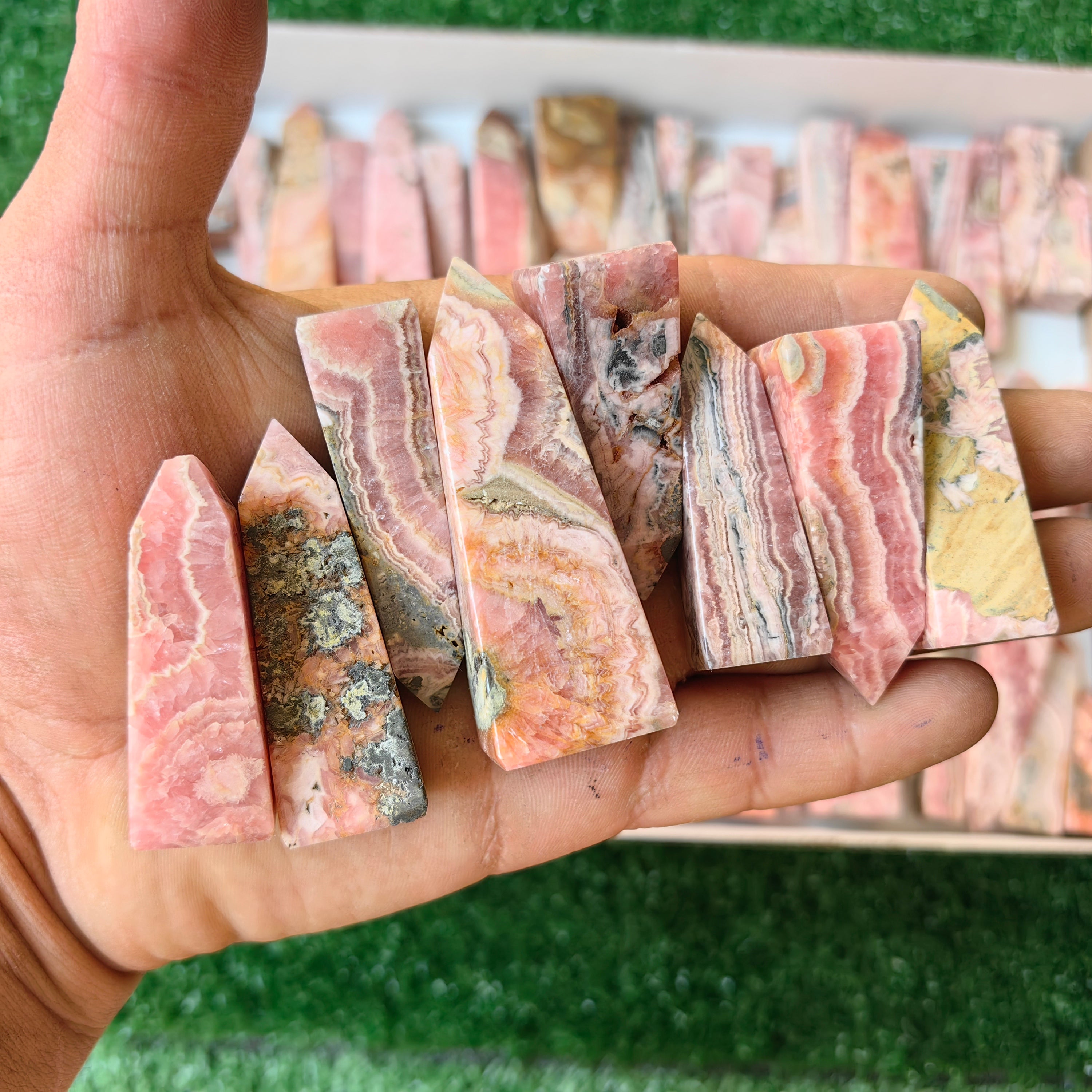 Lot 61 pcs Rhodochrosite Tower