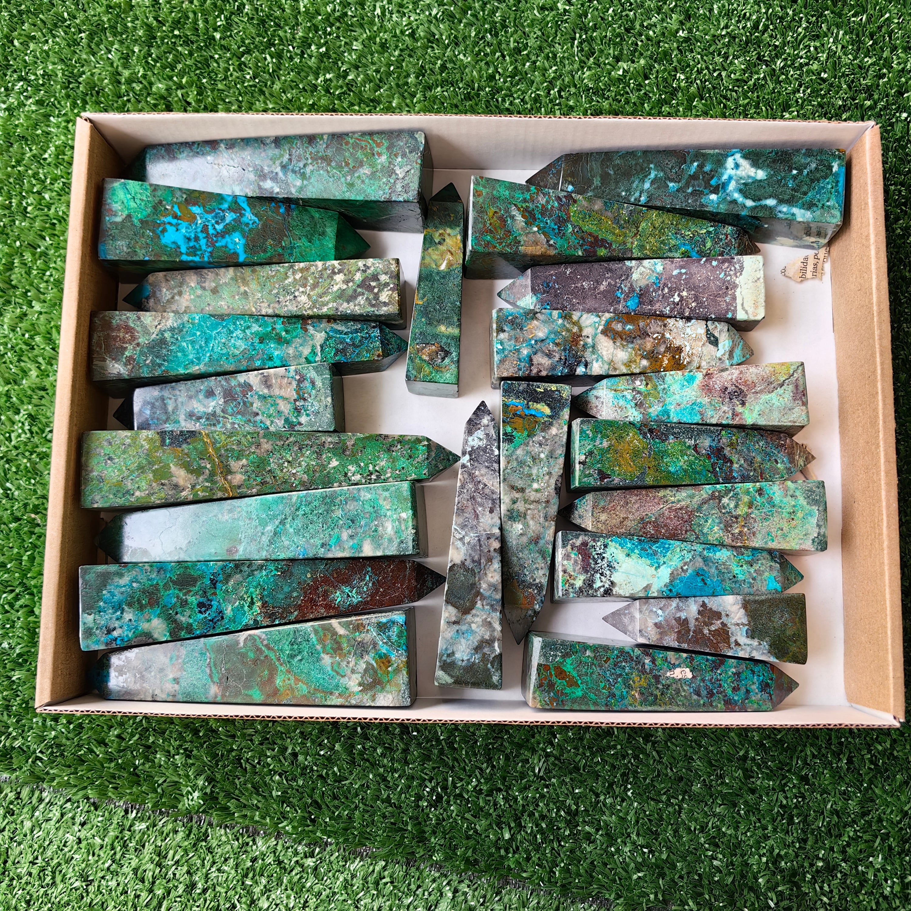 22 pcs Chrysocolla Tower