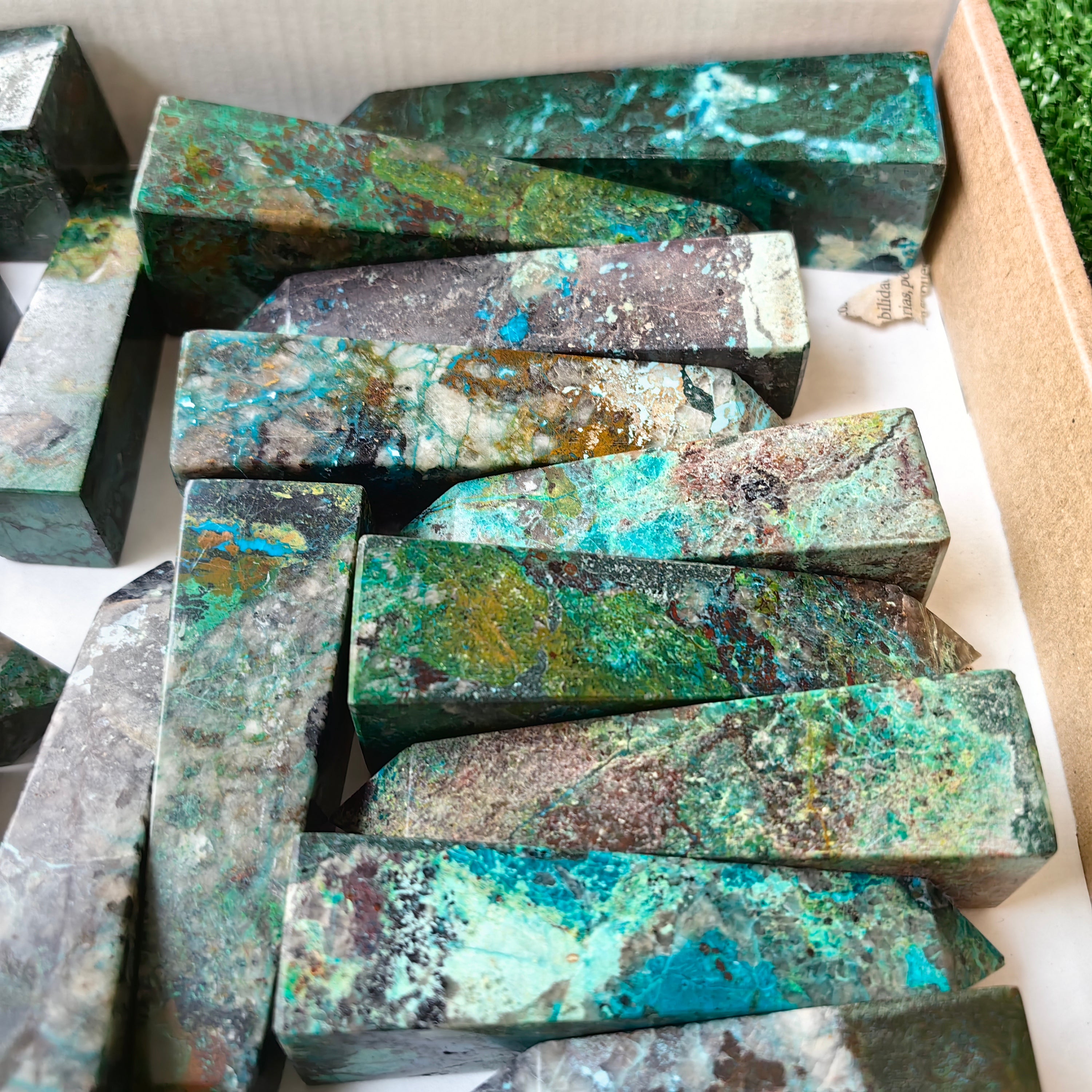 22 pcs Chrysocolla Tower