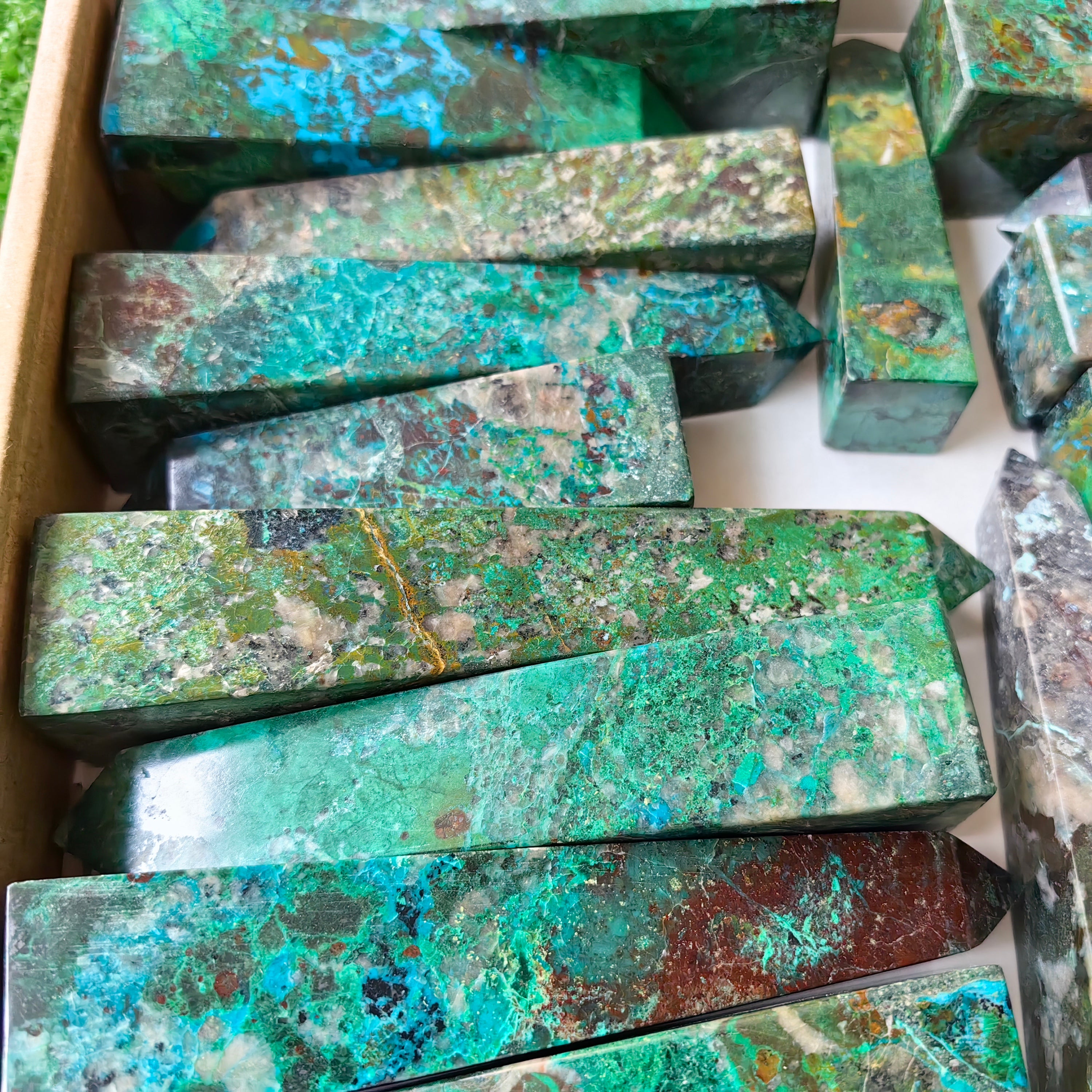 22 pcs Chrysocolla Tower
