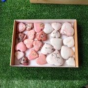 23 pc pink opal hearts