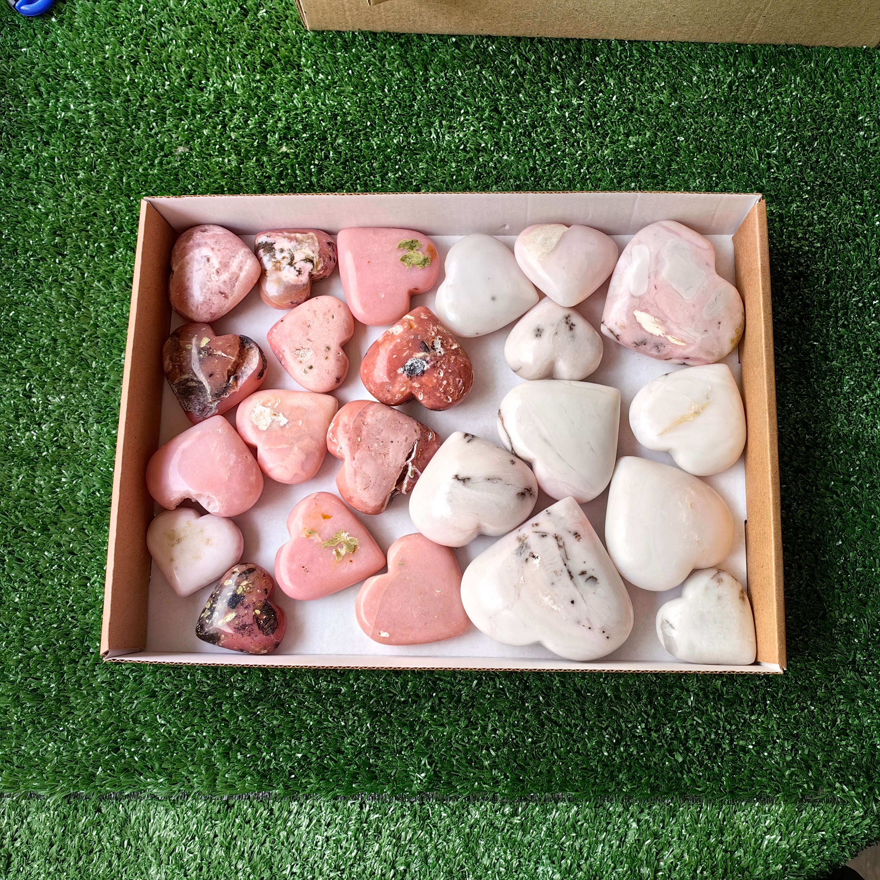 23 pc pink opal hearts