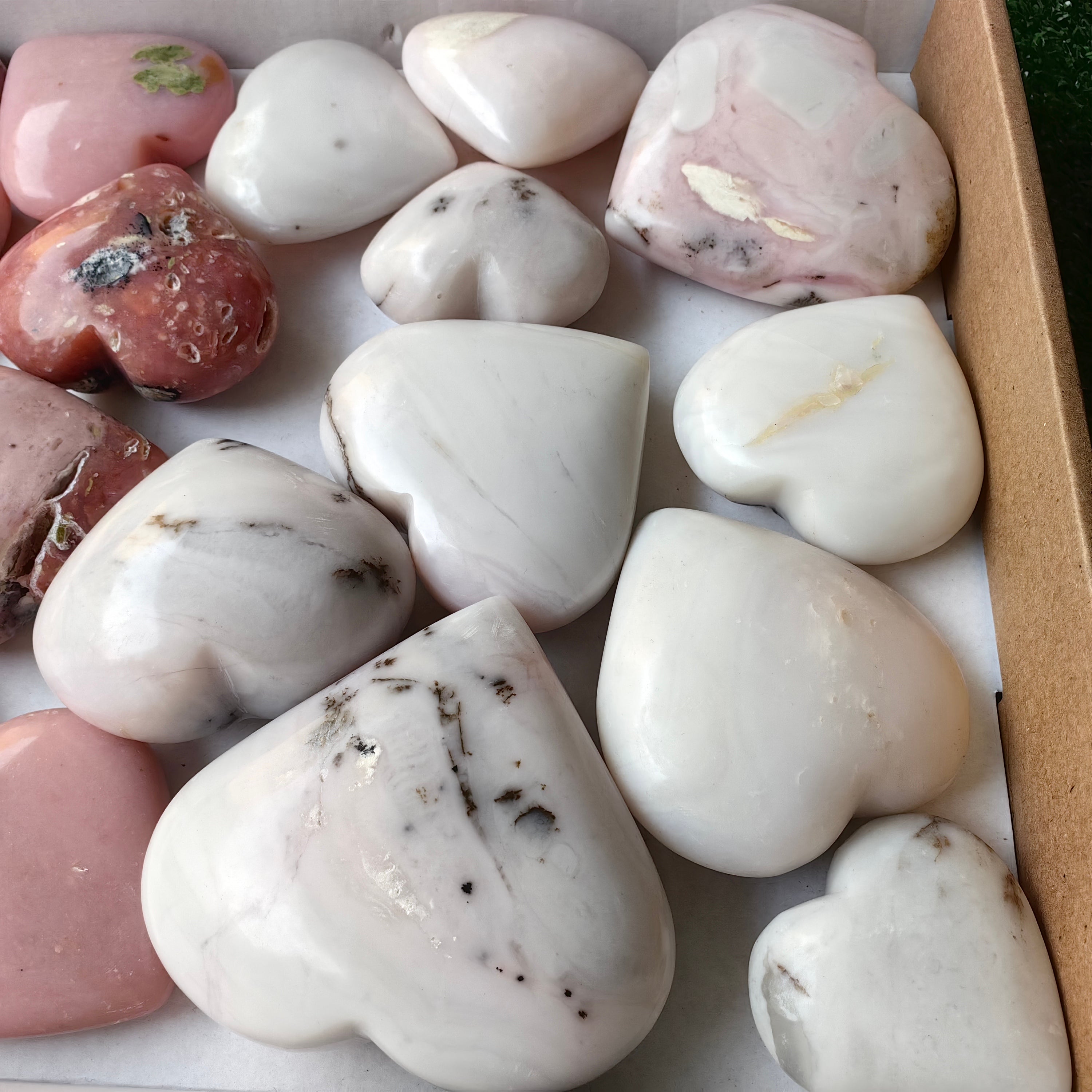 23 pc pink opal hearts