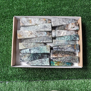 17 pc chrysocolla quartz towers