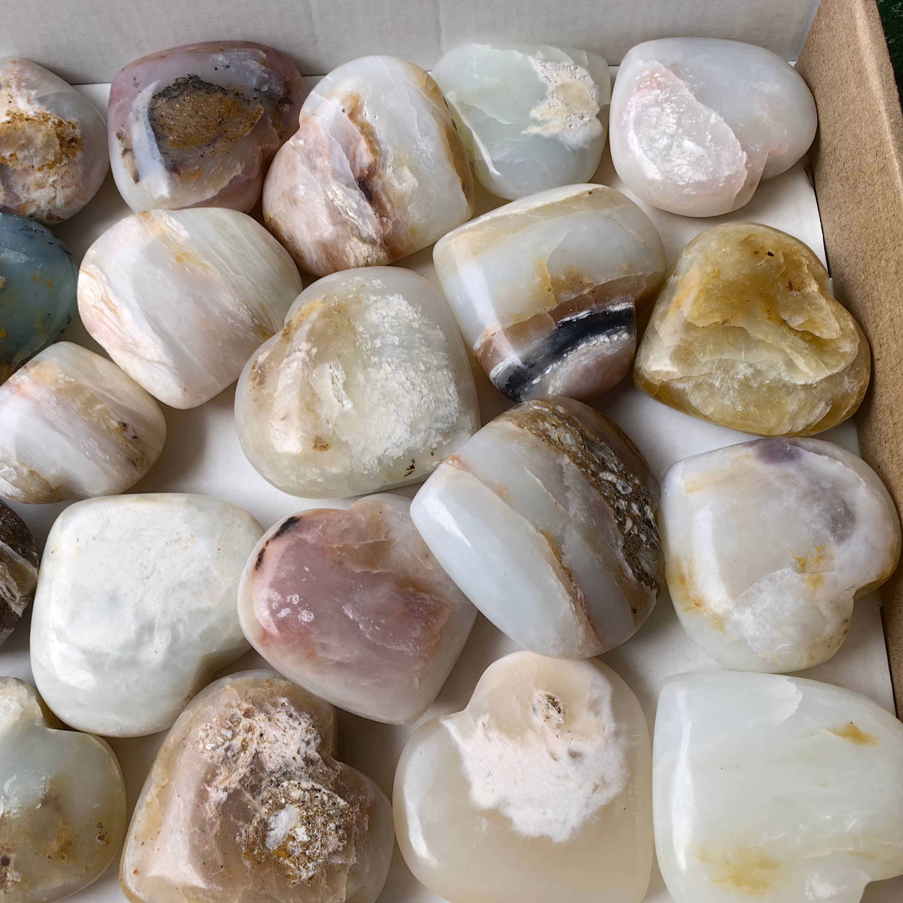 25 pc blue opal hearts