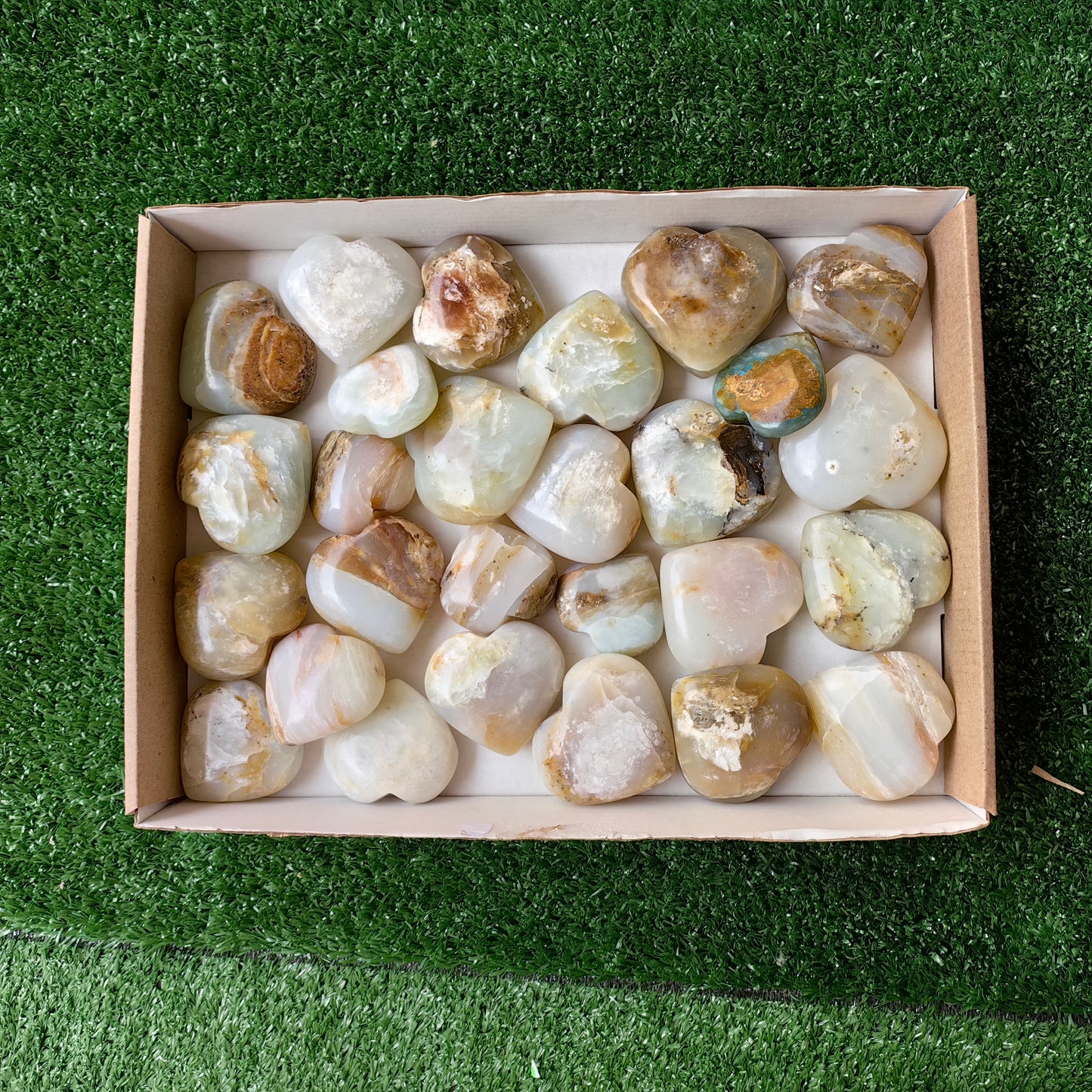 27 pc blue opal hearts