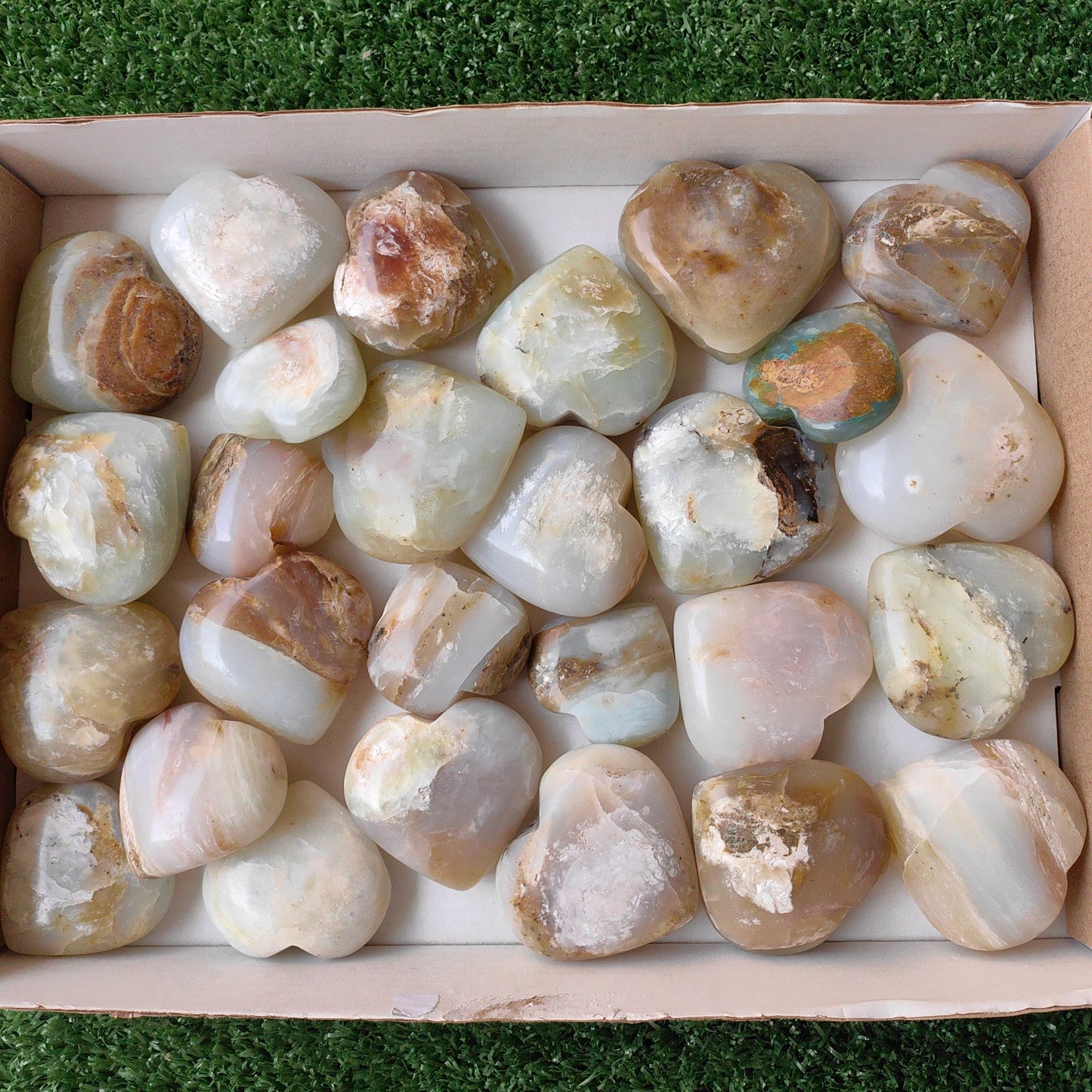 27 pc blue opal hearts
