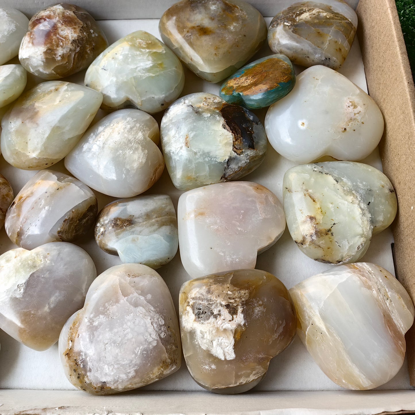 27 pc blue opal hearts