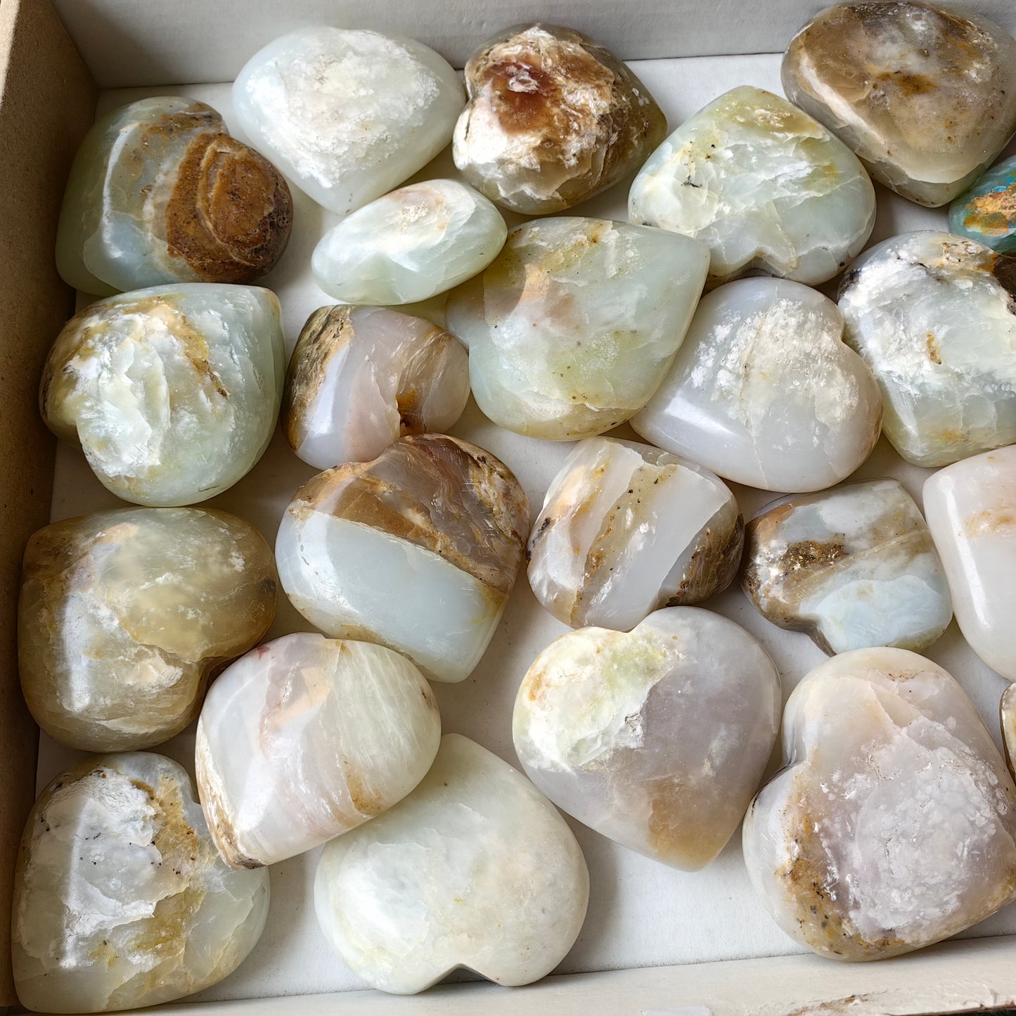 27 pc blue opal hearts