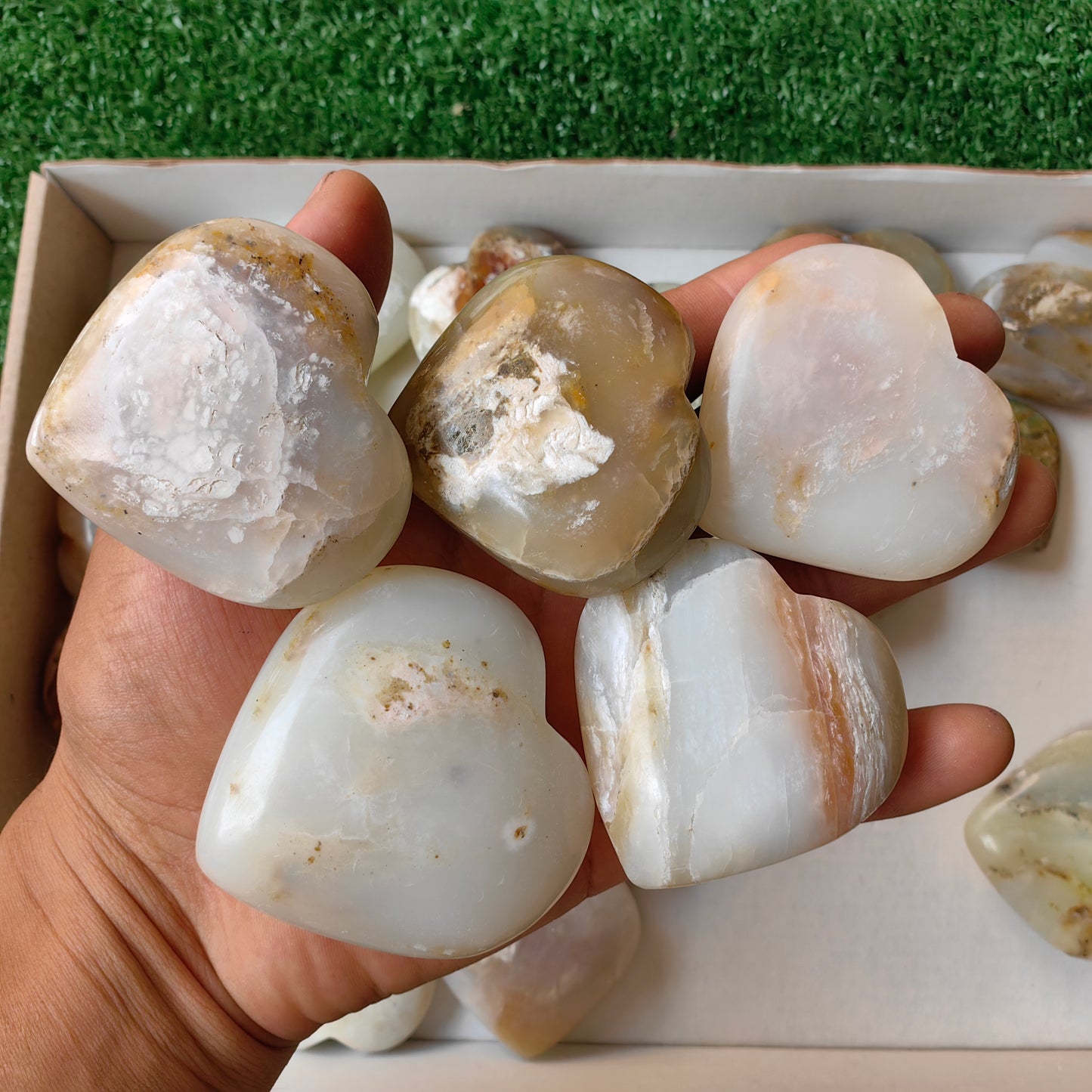 27 pc blue opal hearts