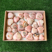 25 pc pink opal hearts