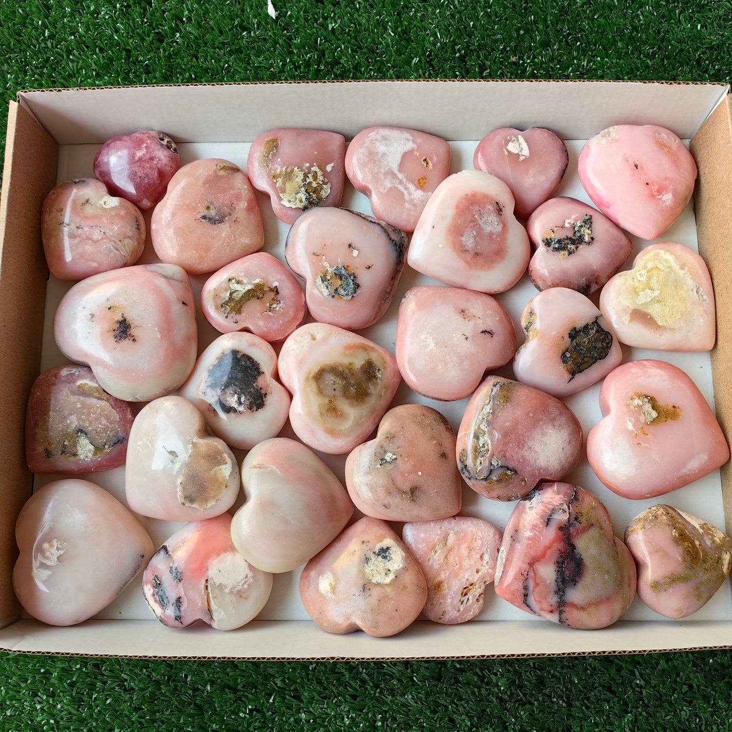 29 pc pink opal hearts