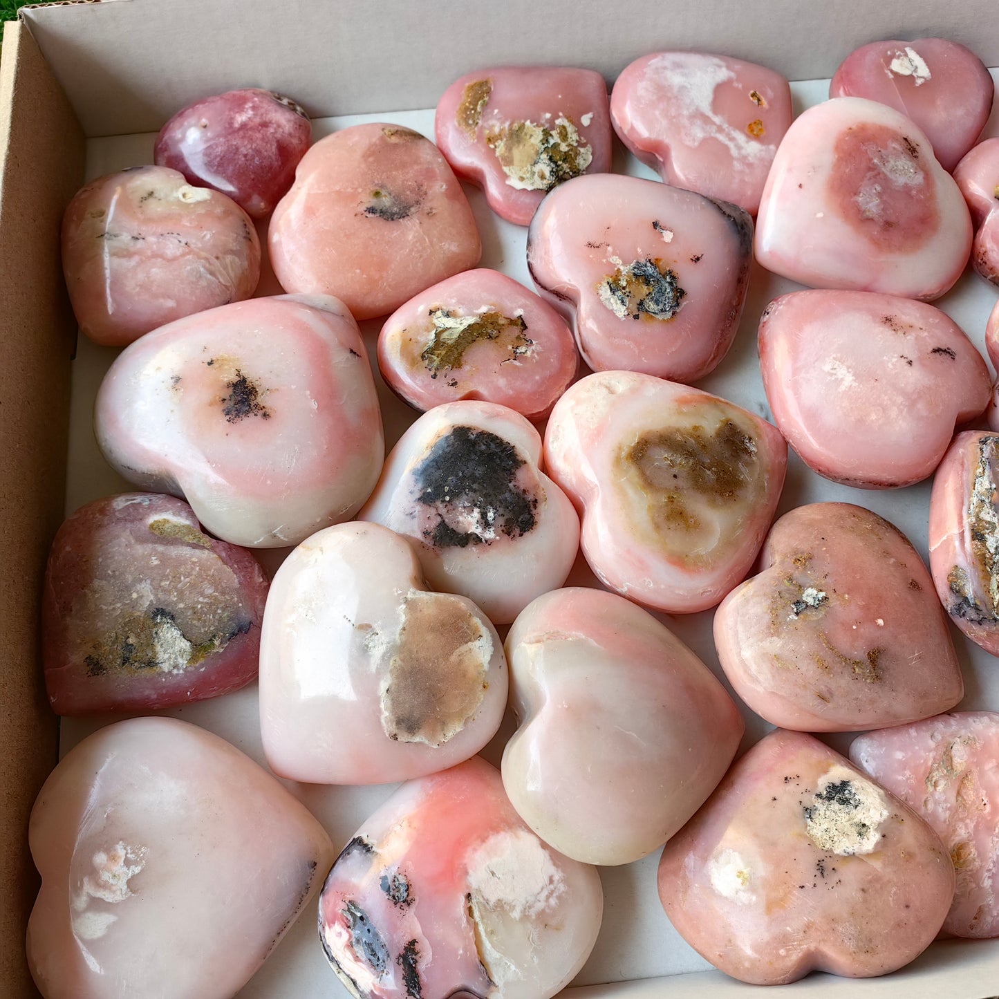 29 pc pink opal hearts