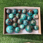 22 pc chrysocolla spheres