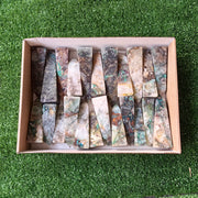 23 pc chrysocolla quartz towers