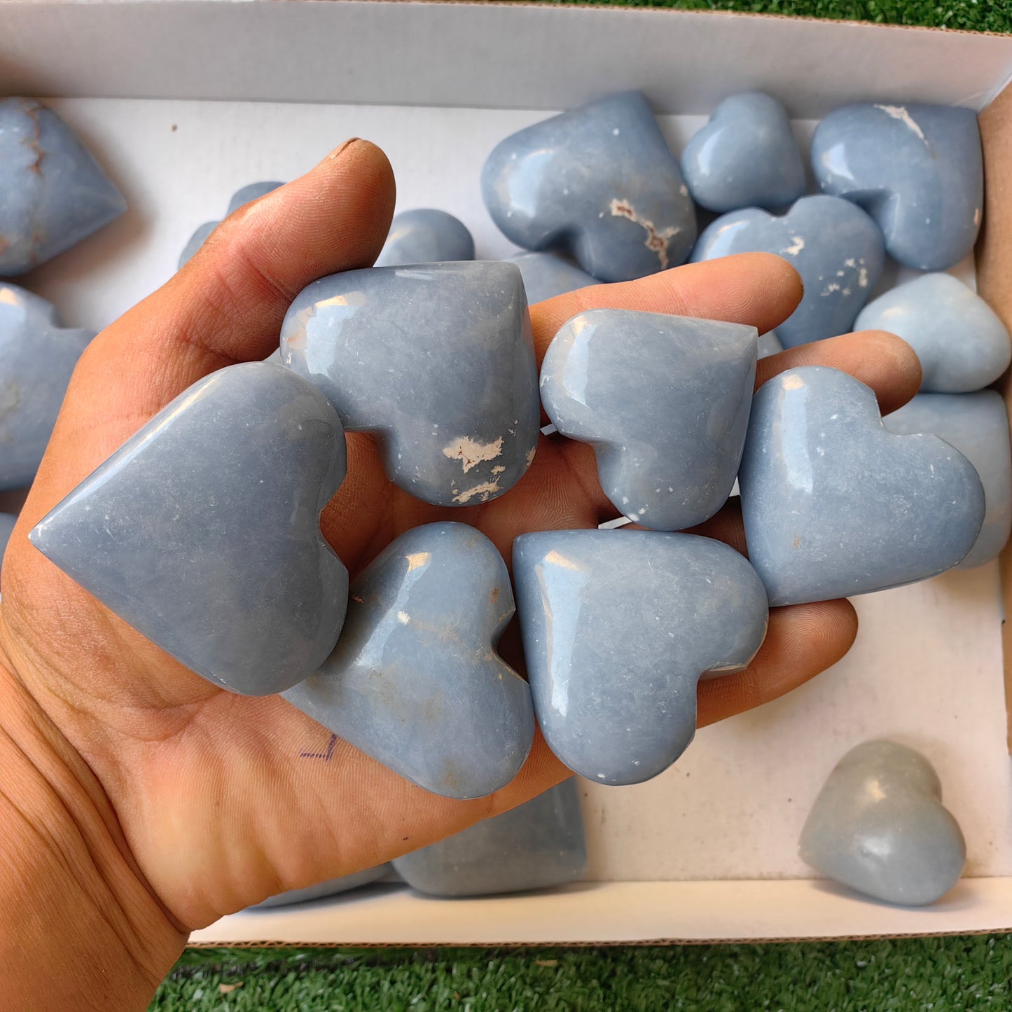 33 pc angelite hearts