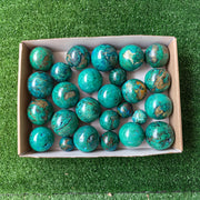 26 pc malachite spheres