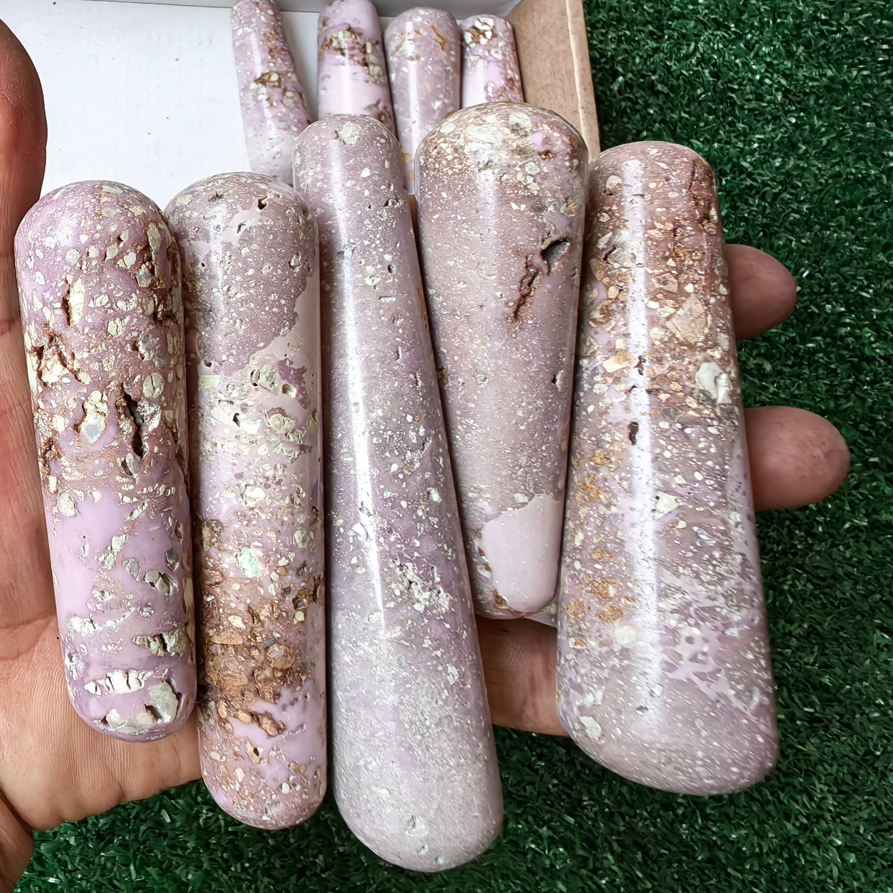 26 pc epidote & phosphosiderite wands