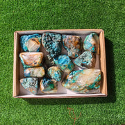13 pc chrysocolla quartz free forms