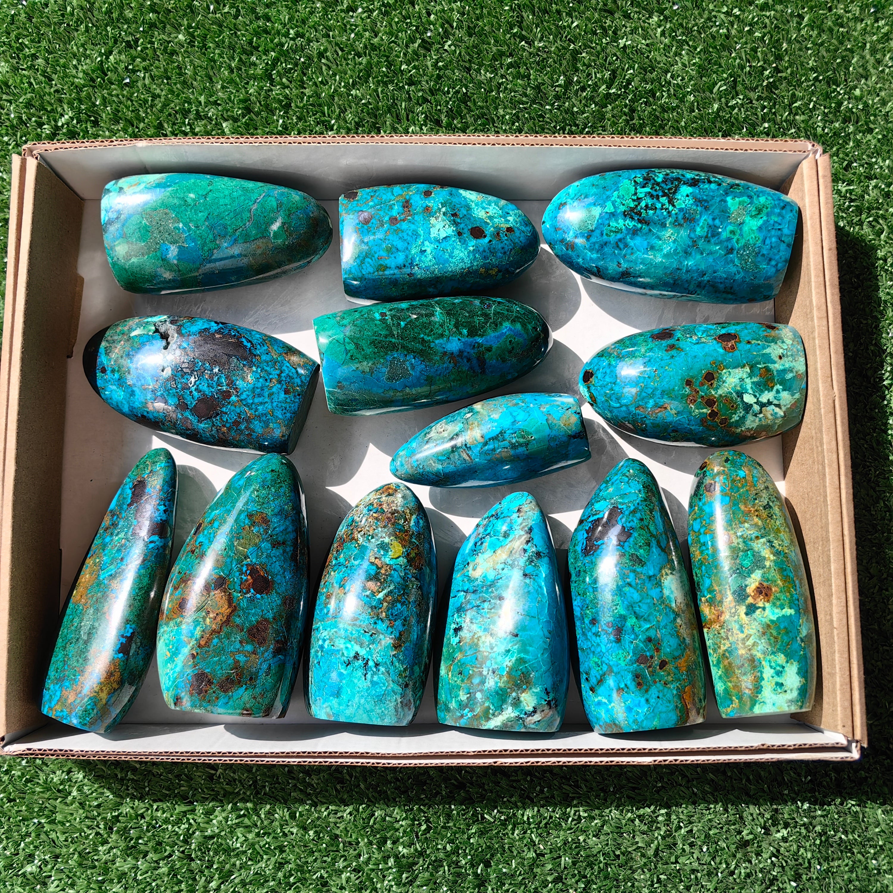 13 pc chrysocolla free forms