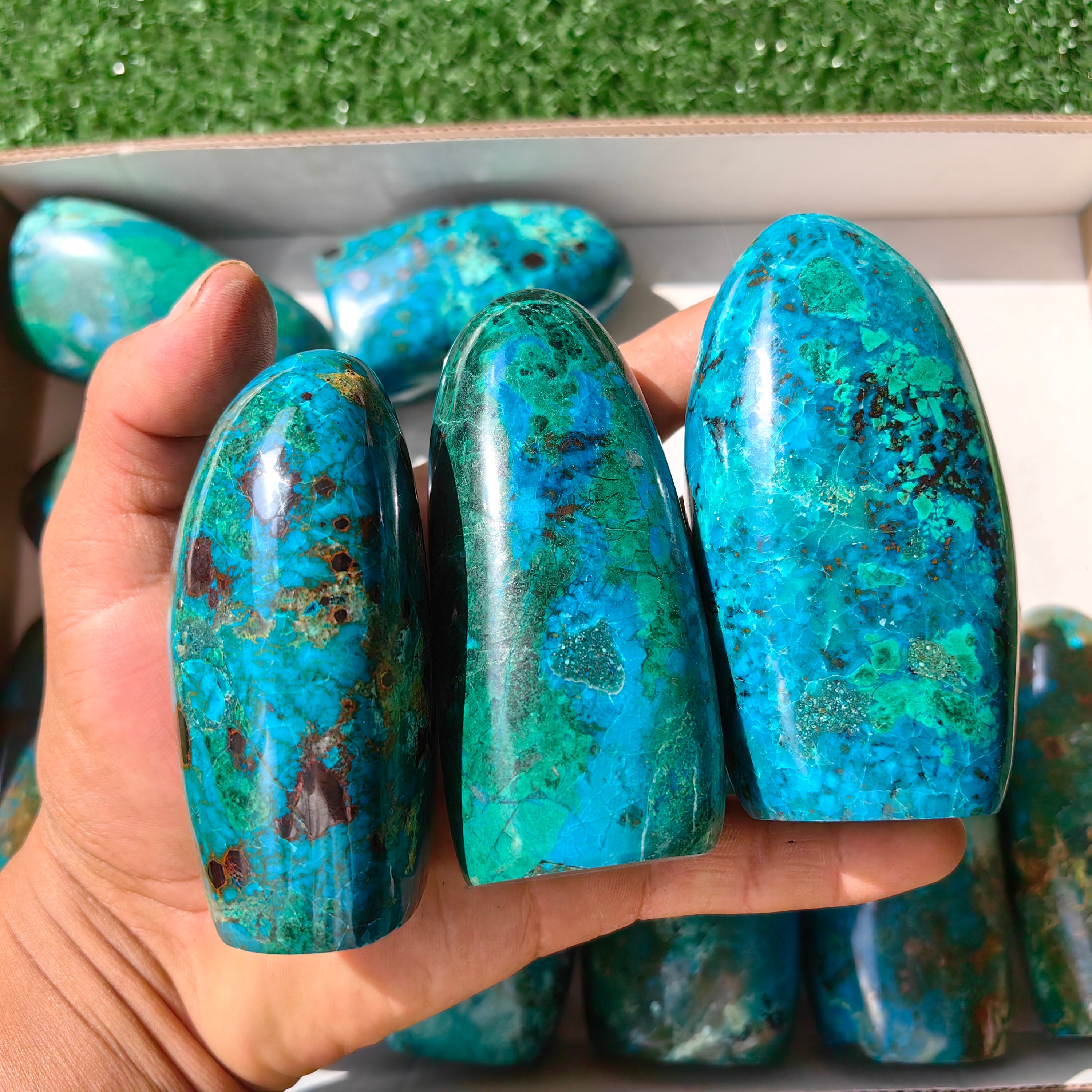 13 pc chrysocolla free forms