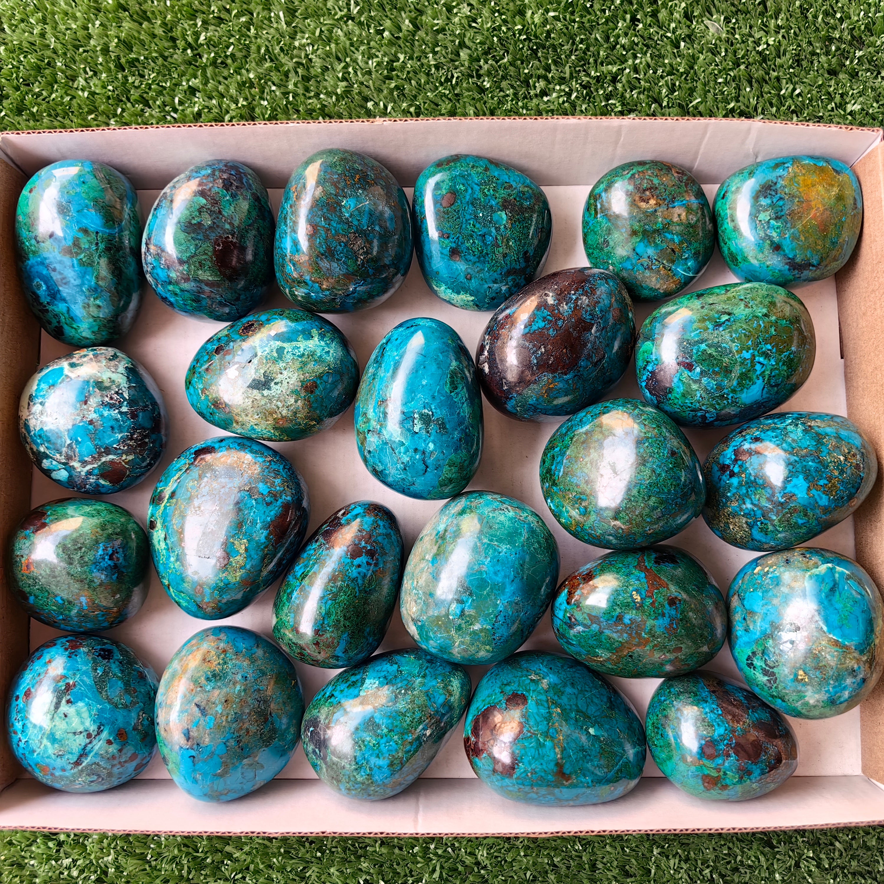 24 pc chrysocolla free forms