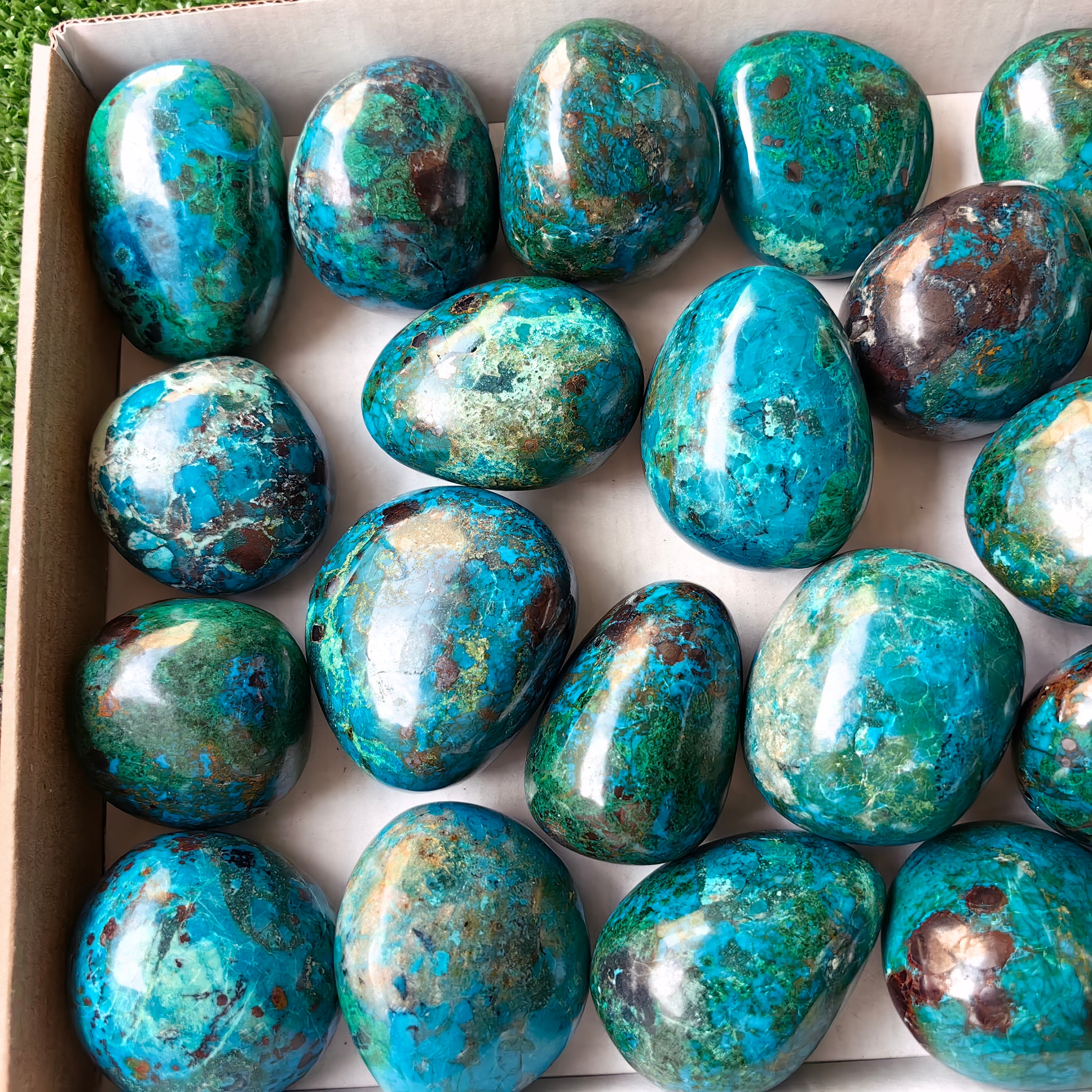 24 pc chrysocolla free forms