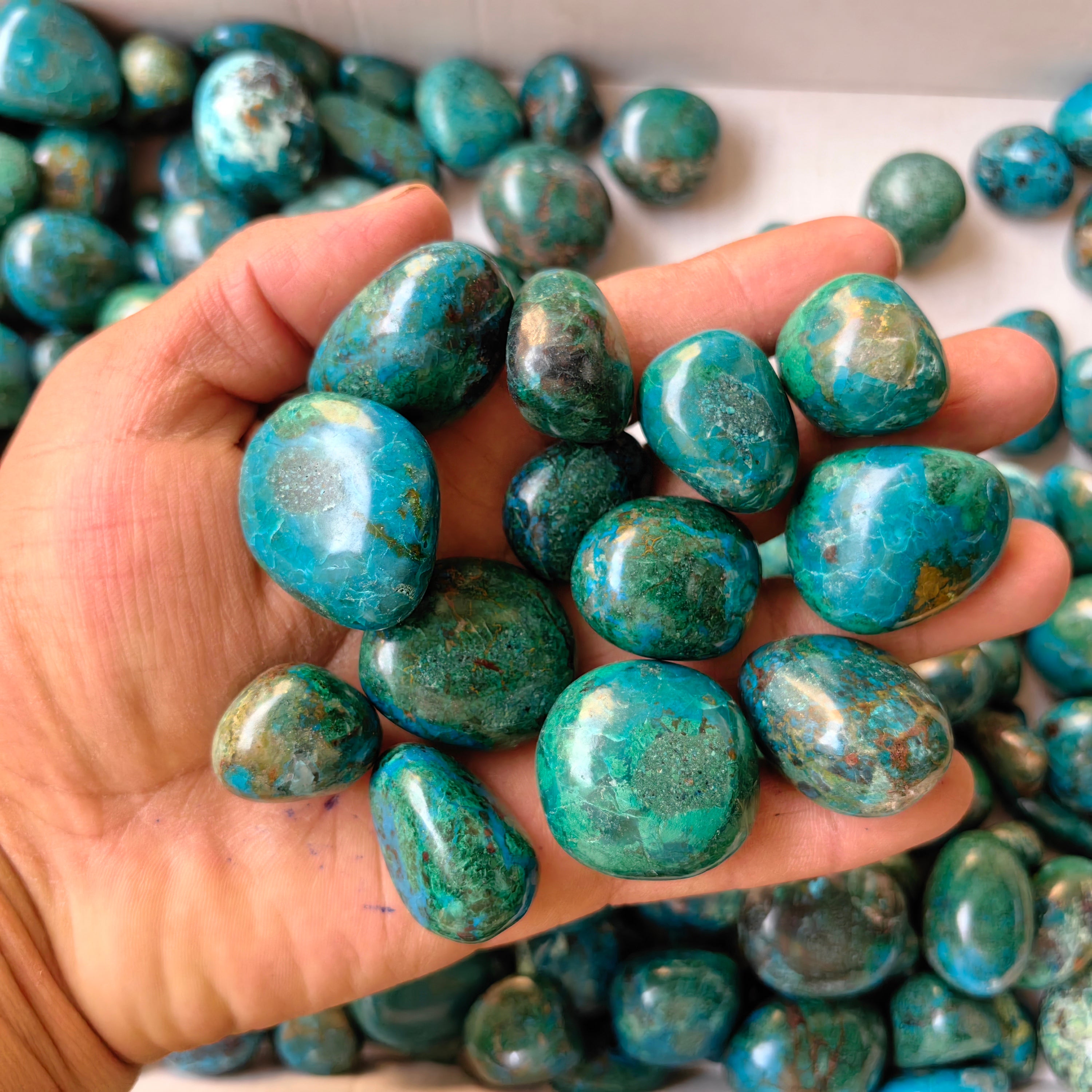 2 kg tumbled chrysocolla
