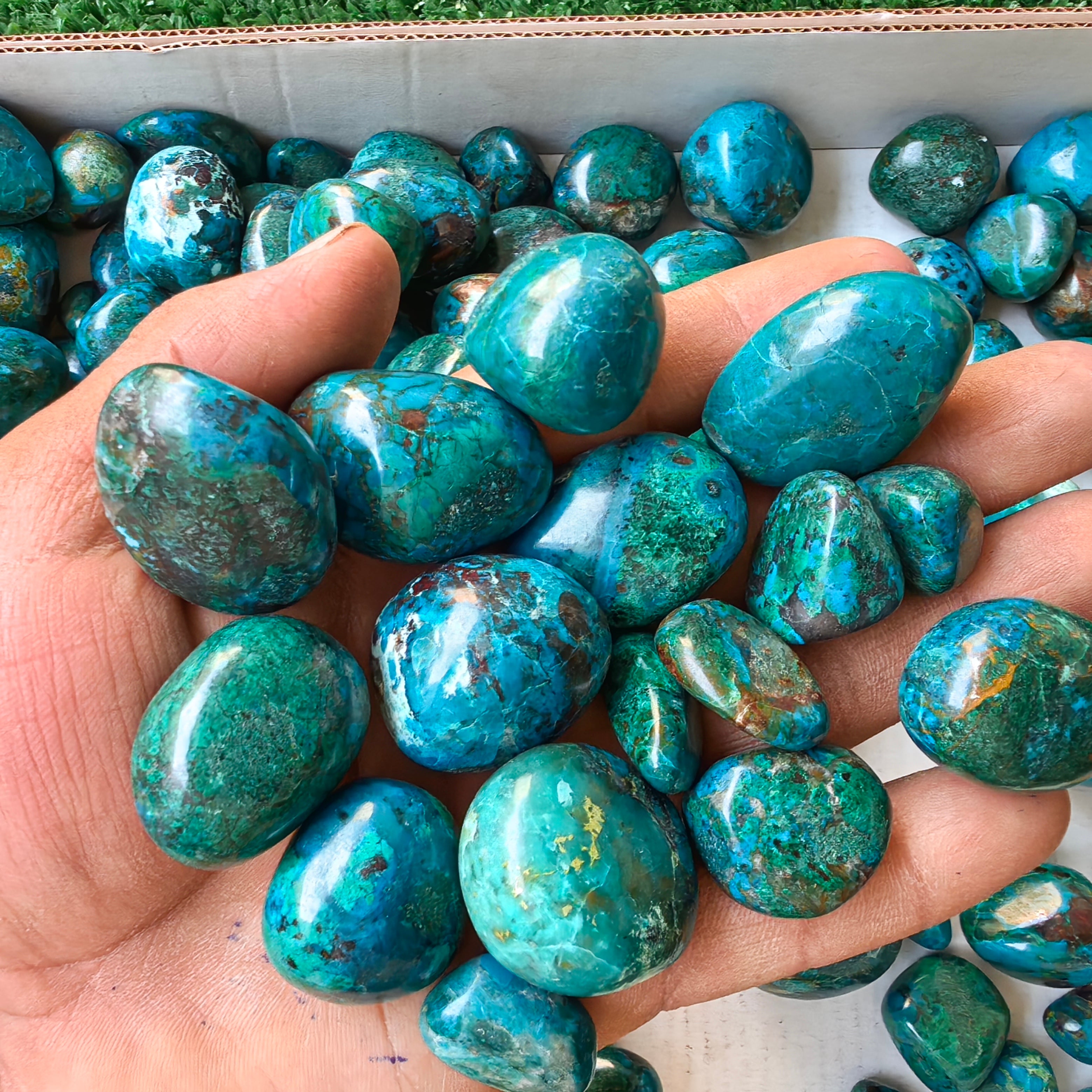 2 kg tumbled chrysocolla