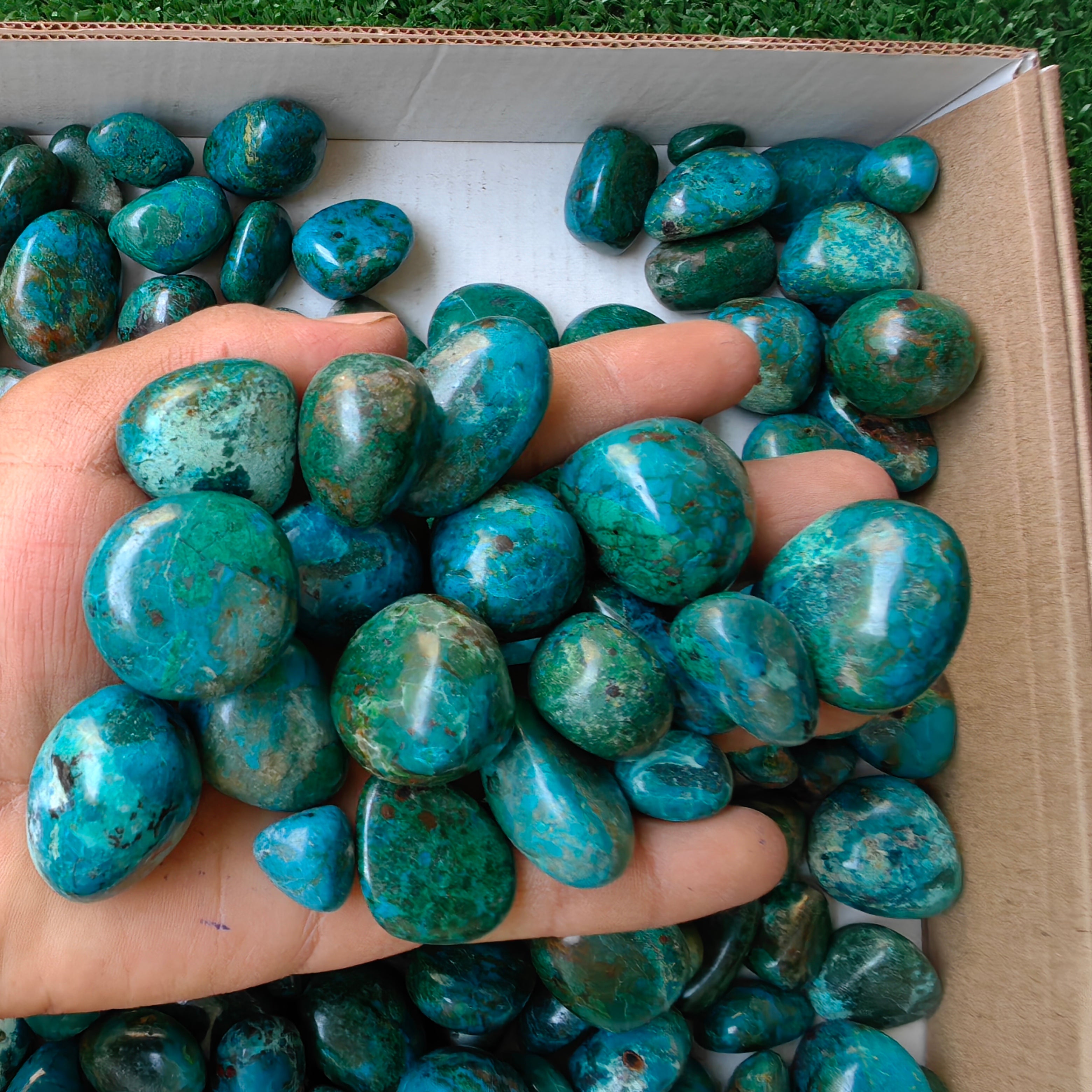 2 kg tumbled chrysocolla
