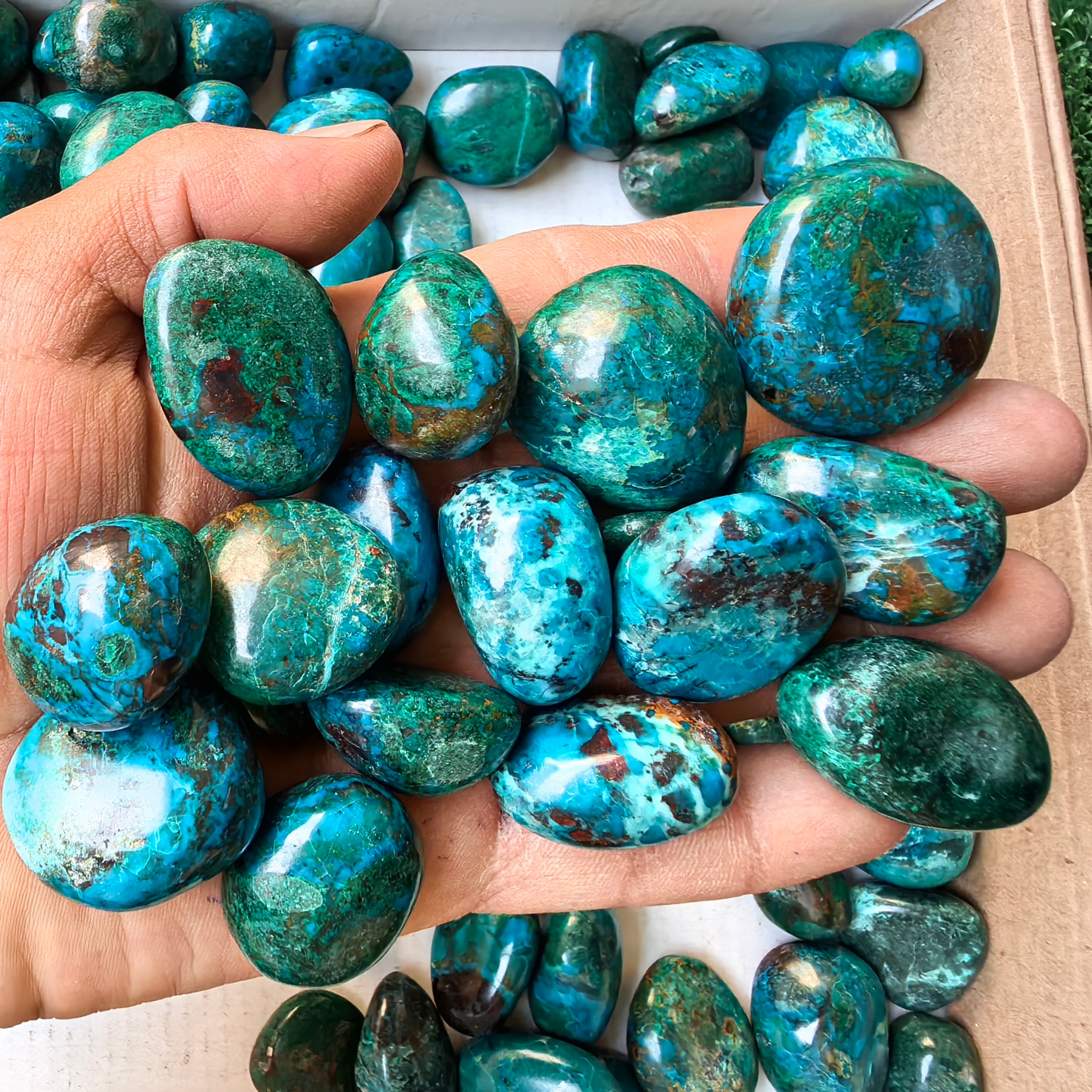 2 kg tumbled chrysocolla