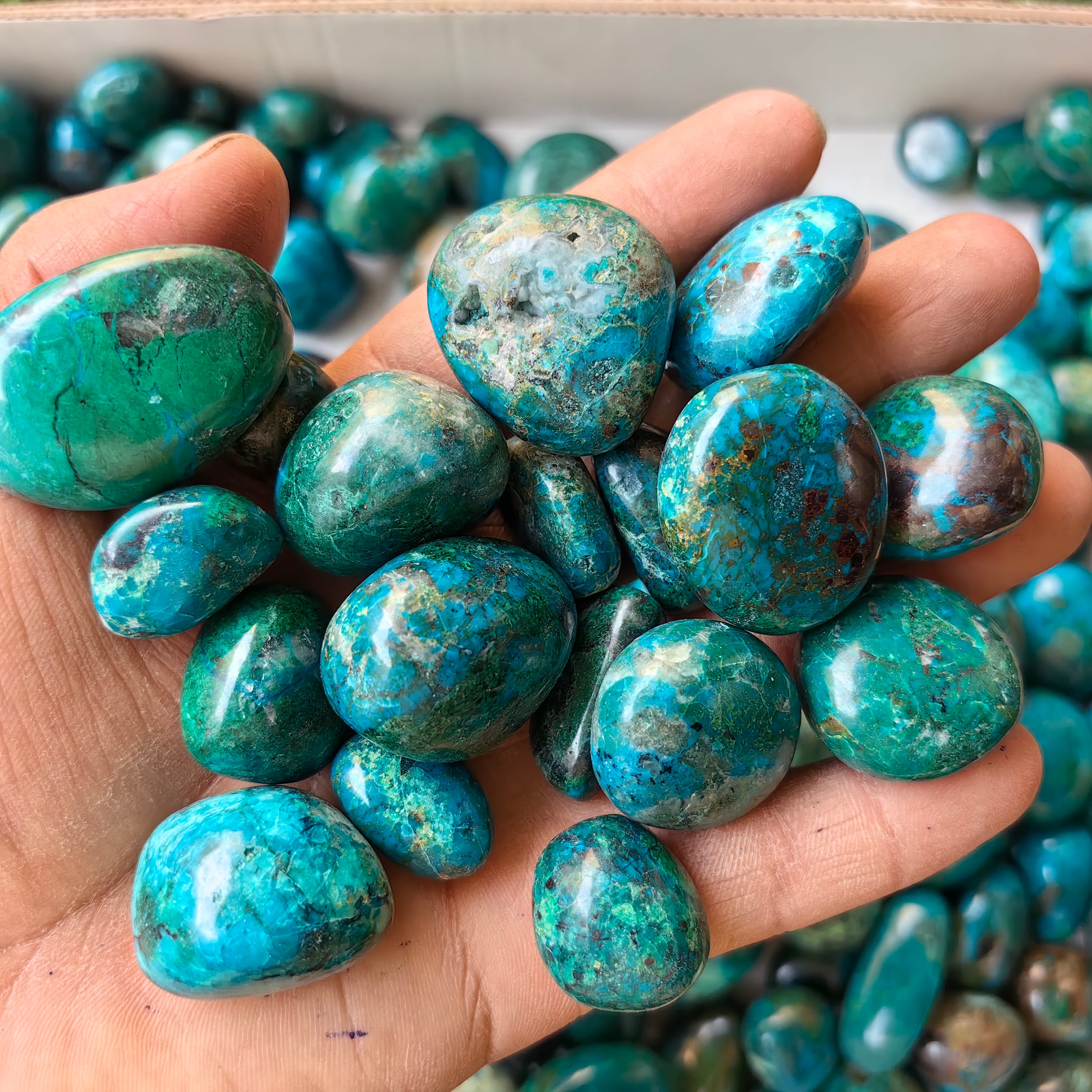 2 kg tumbled chrysocolla