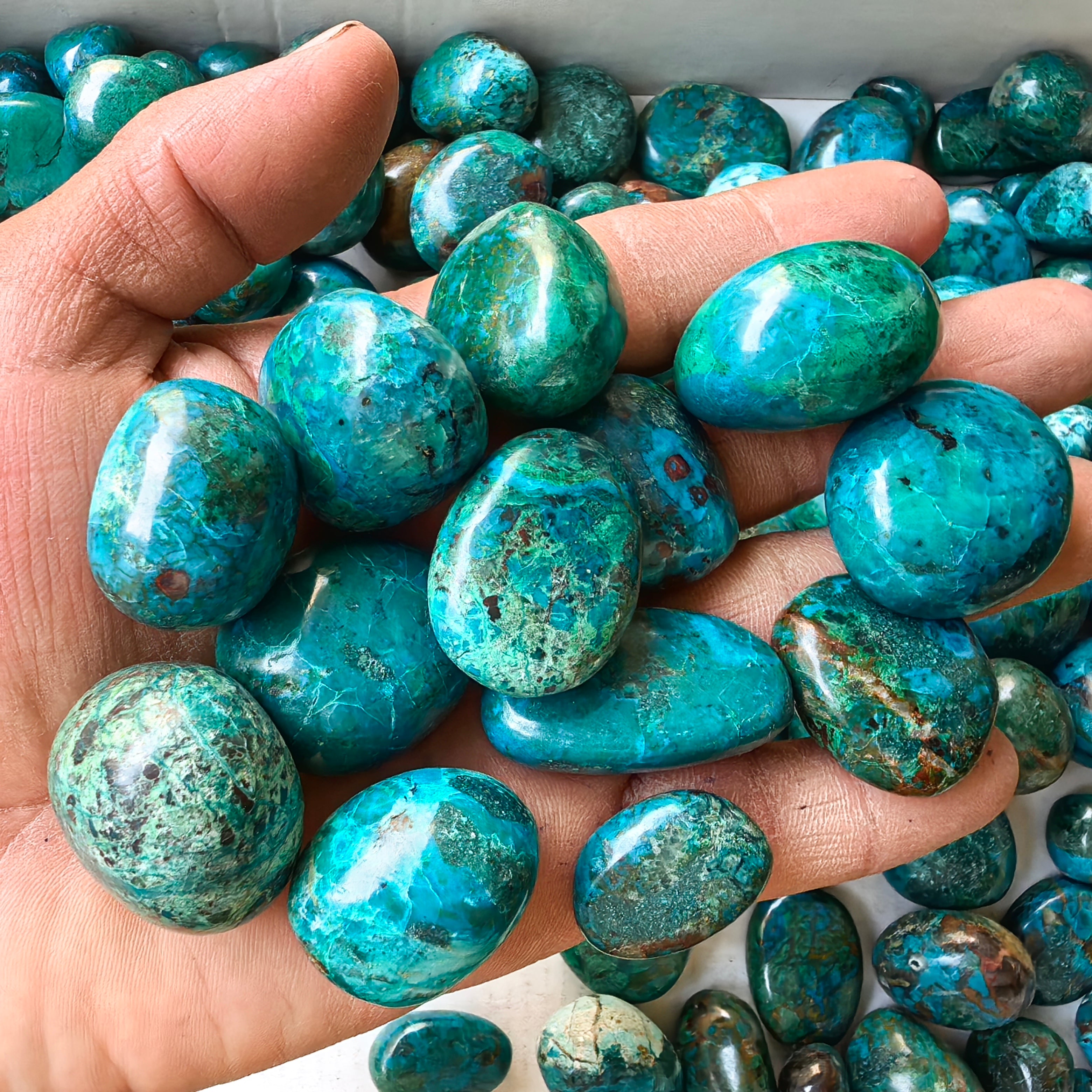 2 kg tumbled chrysocolla