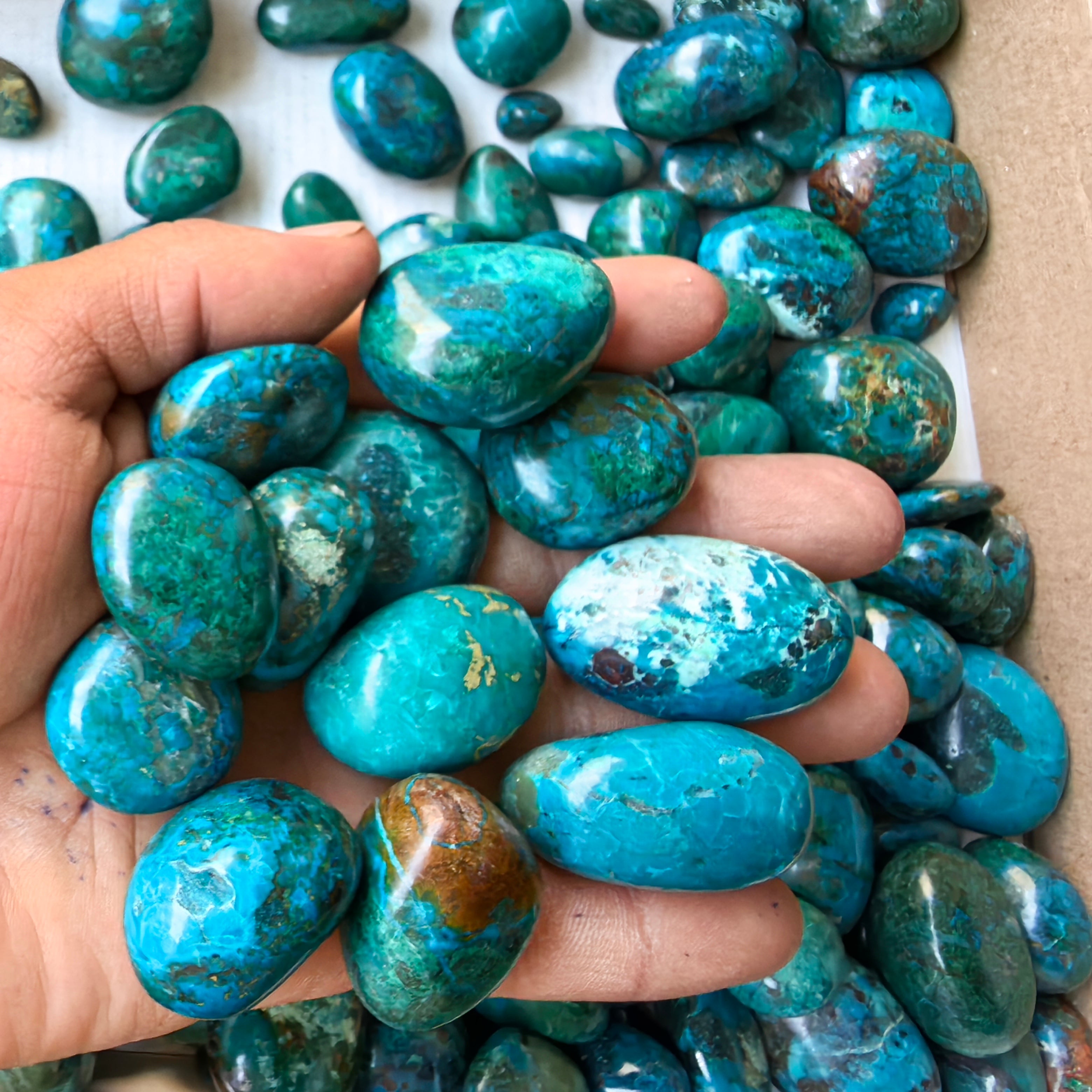 2 kg tumbled chrysocolla